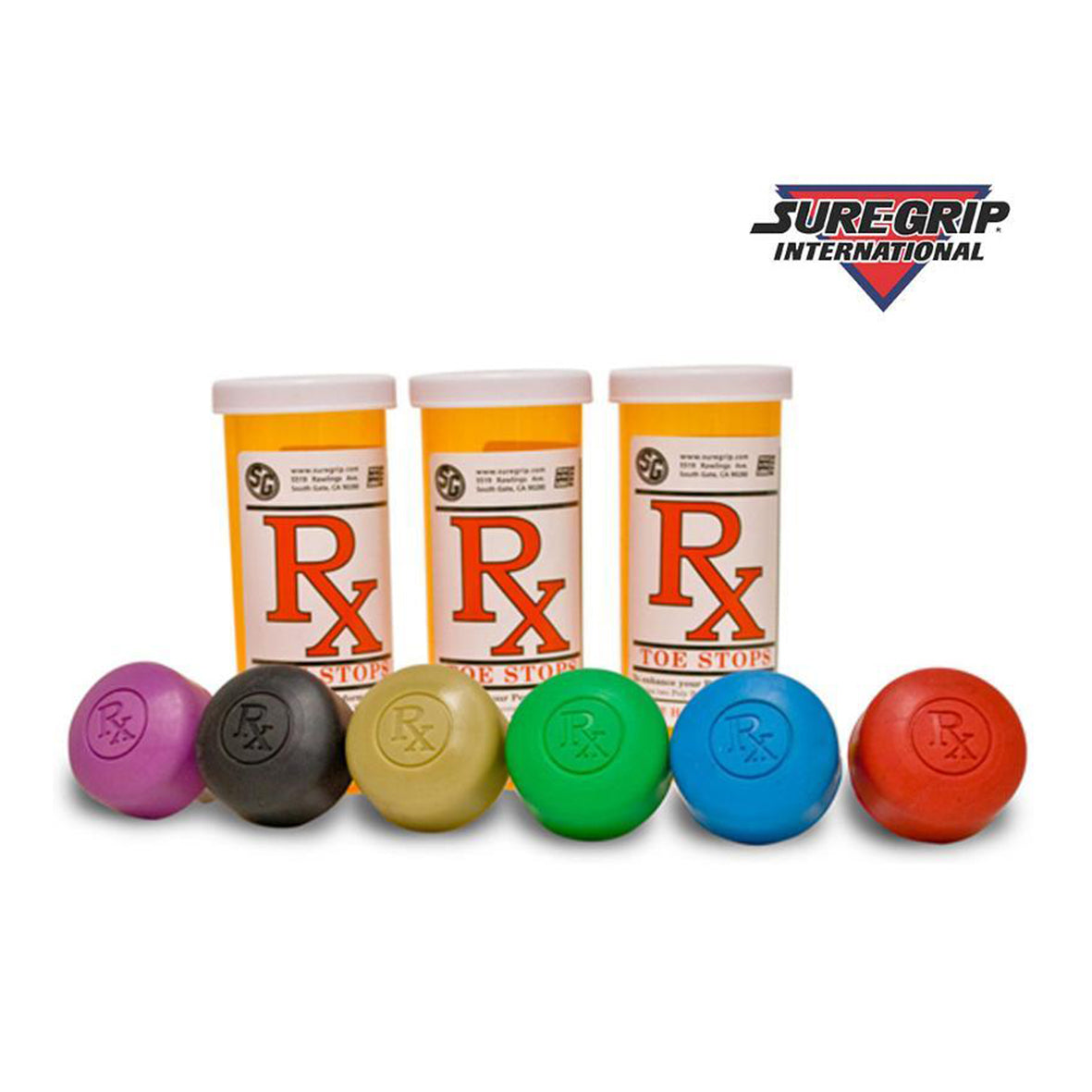 Sure Grip RX Roller Skate Toe Stops - Durable Rubber Stoppers for Derby, Artistic & Outdoor Skating - Perfect for Roller Derby, Rink & Park Skating