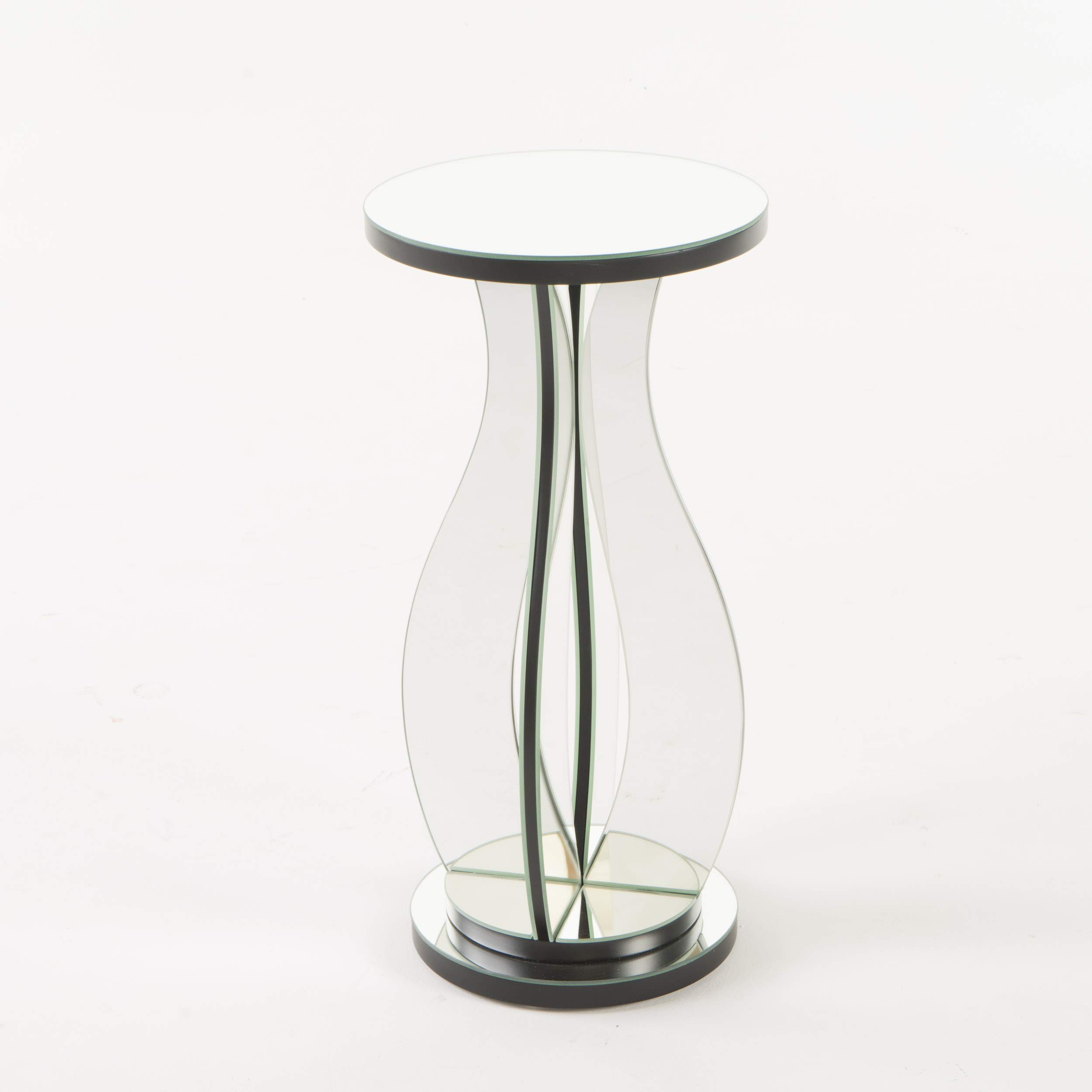 Christopher Knight Home Sena Mirror Side Table - Clear Glass with Mirror Finish | Elegant End Table for Living Room, Bedroom & Entryway Decor