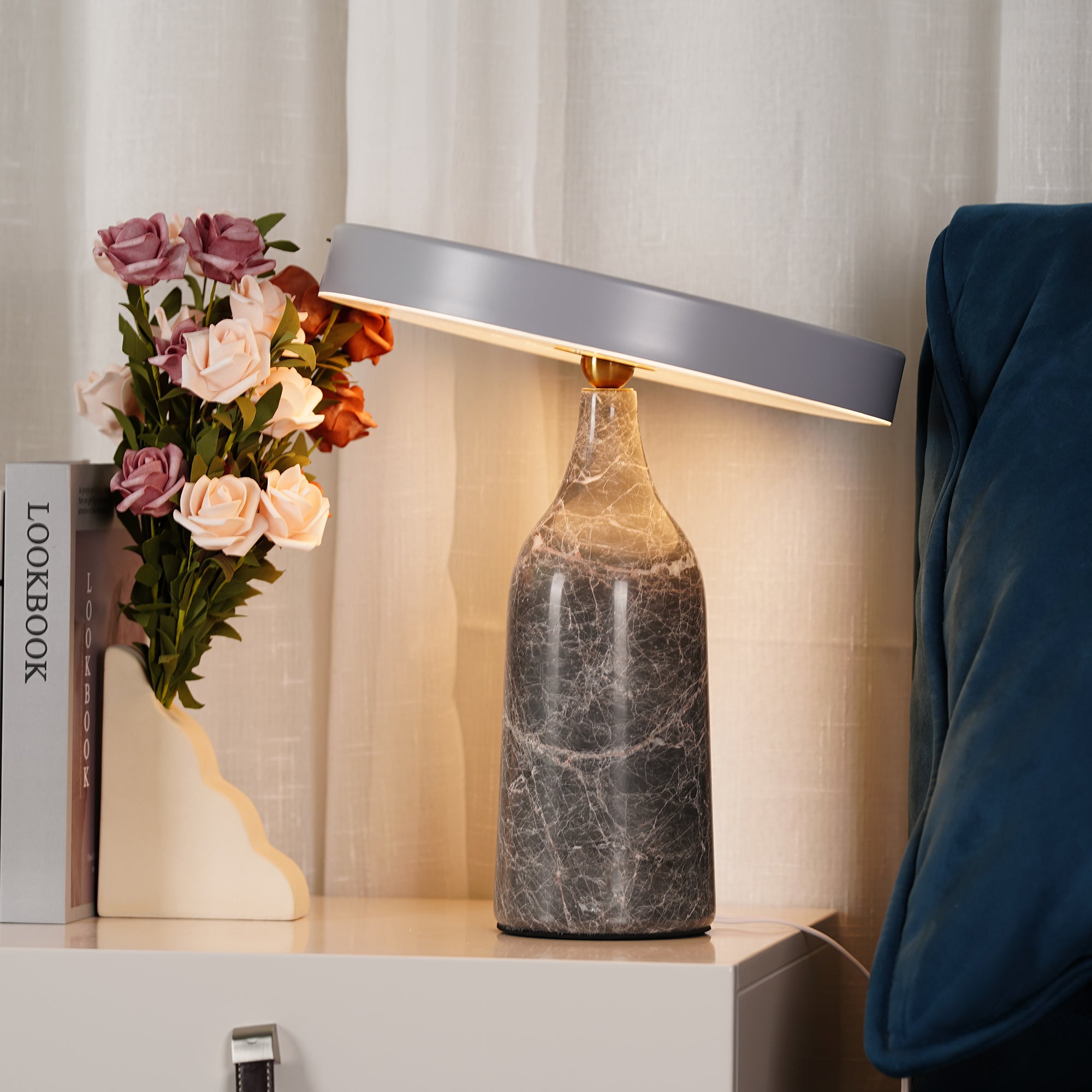 Eddy Table Lamp - Modern LED Desk Light with Adjustable Brightness for Home Office, Bedroom & Study Room | Perfect for Reading, Working & Decor
