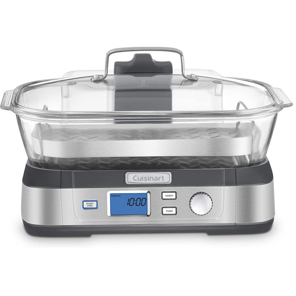 Cuisinart STM-1000C Digital Glass Steamer - Healthy Cooking Appliance for Vegetables, Seafood & Dumplings - Perfect for Home Kitchens & Meal Prep