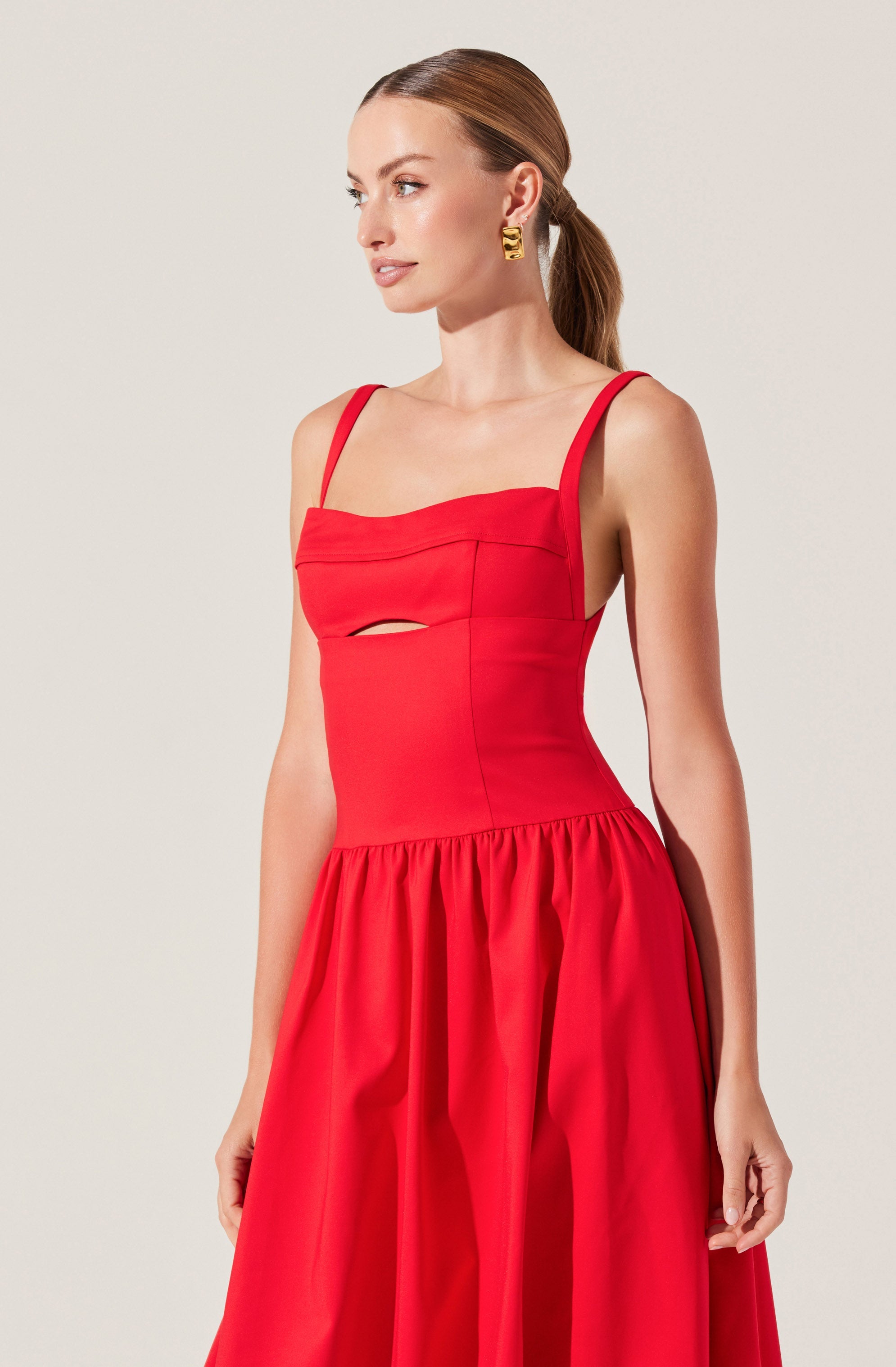 Jevi Women's Sleeveless Bubble Hem Midi Dress - Summer Casual Flowy Dress for Beach, Party & Vacation