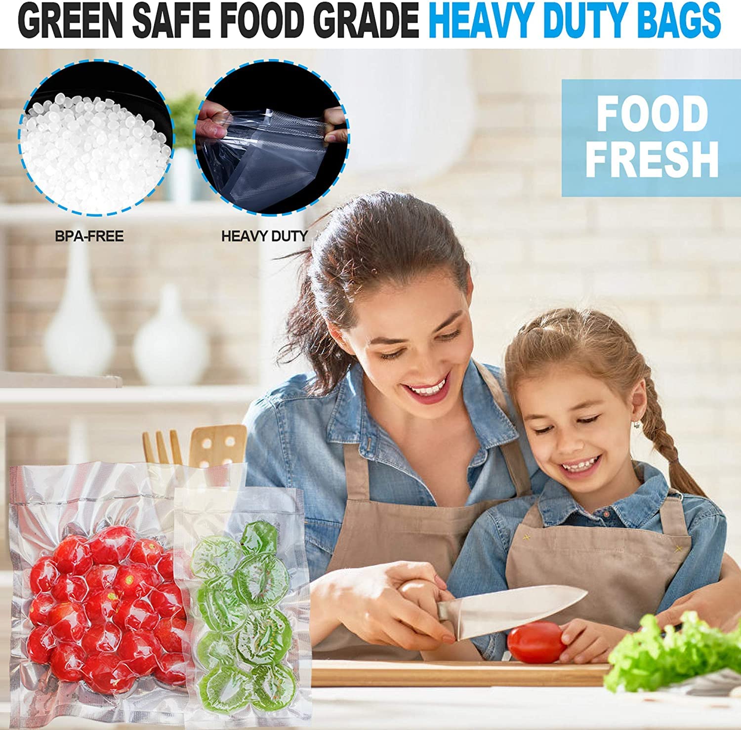 CANLENPK 30x40cm (11.8x15.7 Inch) Large Vacuum Sealer Bags for Food Storage - Airtight Freezer Bags for Meat, Vegetables & Meal Prep | Heavy Duty Vacuum Seal Bags for Sous Vide, Marinating & Long-Term Food Preservation