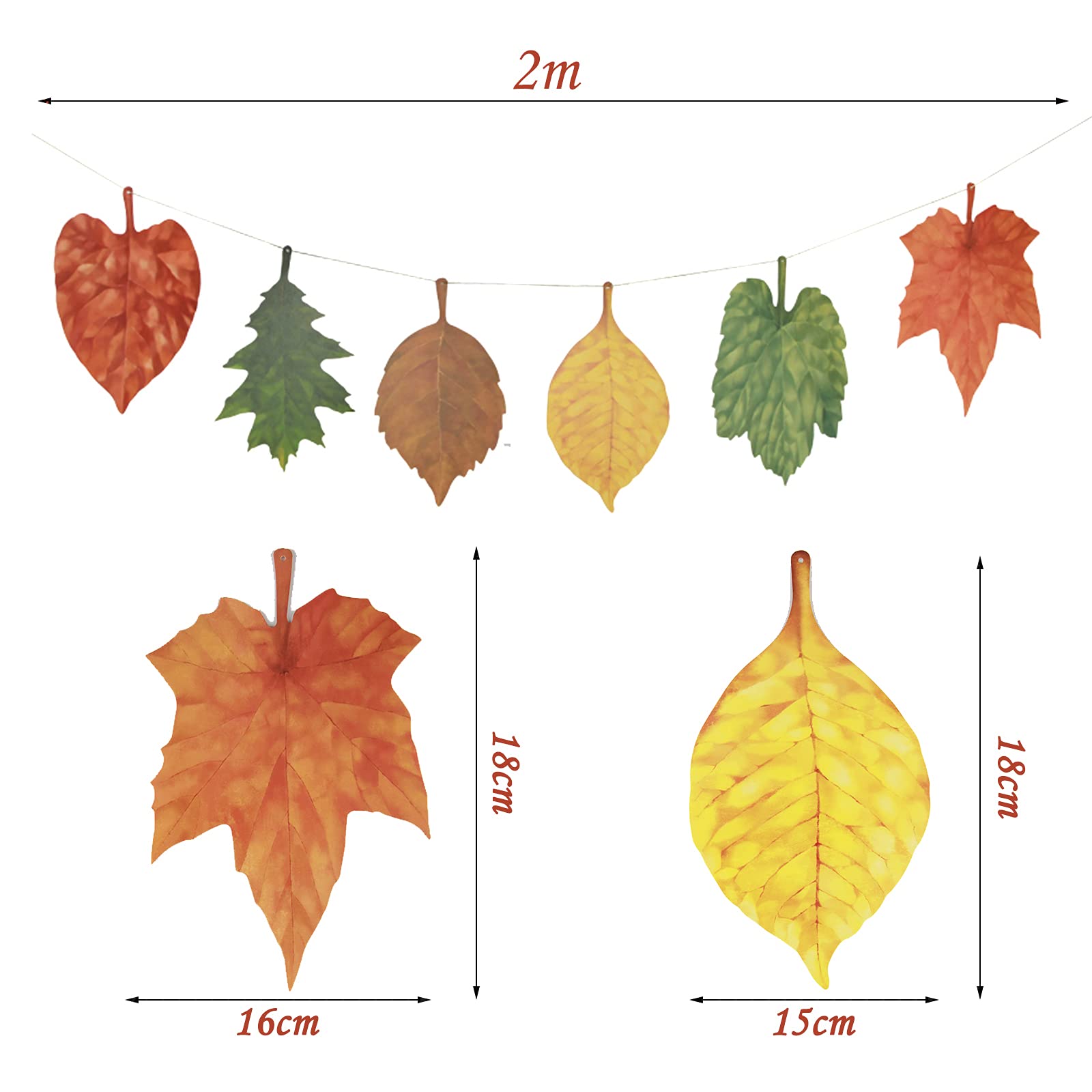 Easy Joy 14-Piece Fall Party Decorations Set - Orange Hanging Paper Fans, Autumn Pom Poms, Paper Lanterns & Maple Leaf Garlands for Thanksgiving, Halloween, Birthday Decorations | Perfect for Home, Classroom & Party Decor