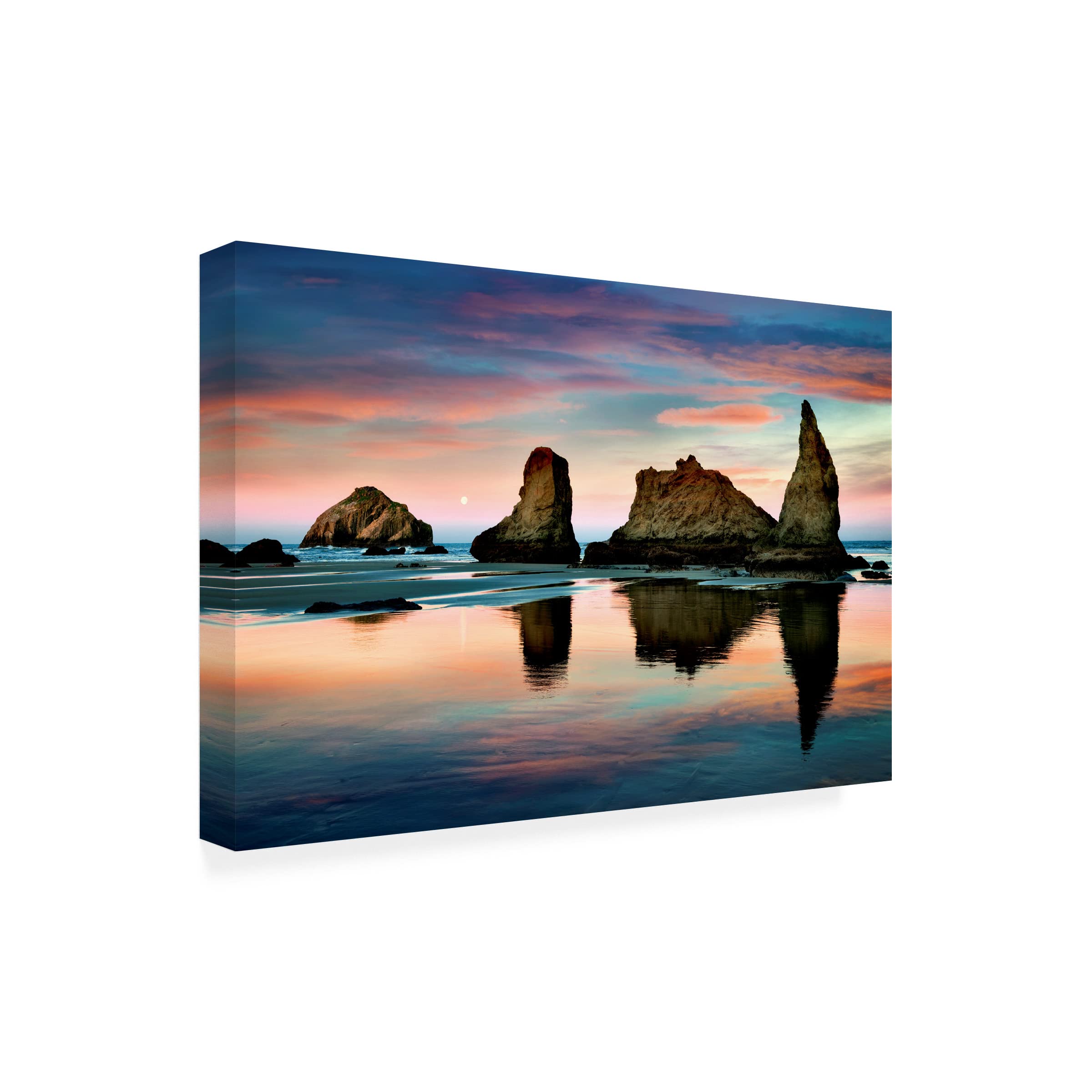 Dennis Frates 'Rocky Coast 7' Canvas Wall Art Print - Stunning Seascape Painting for Coastal & Beach House Decor, Living Room, Office