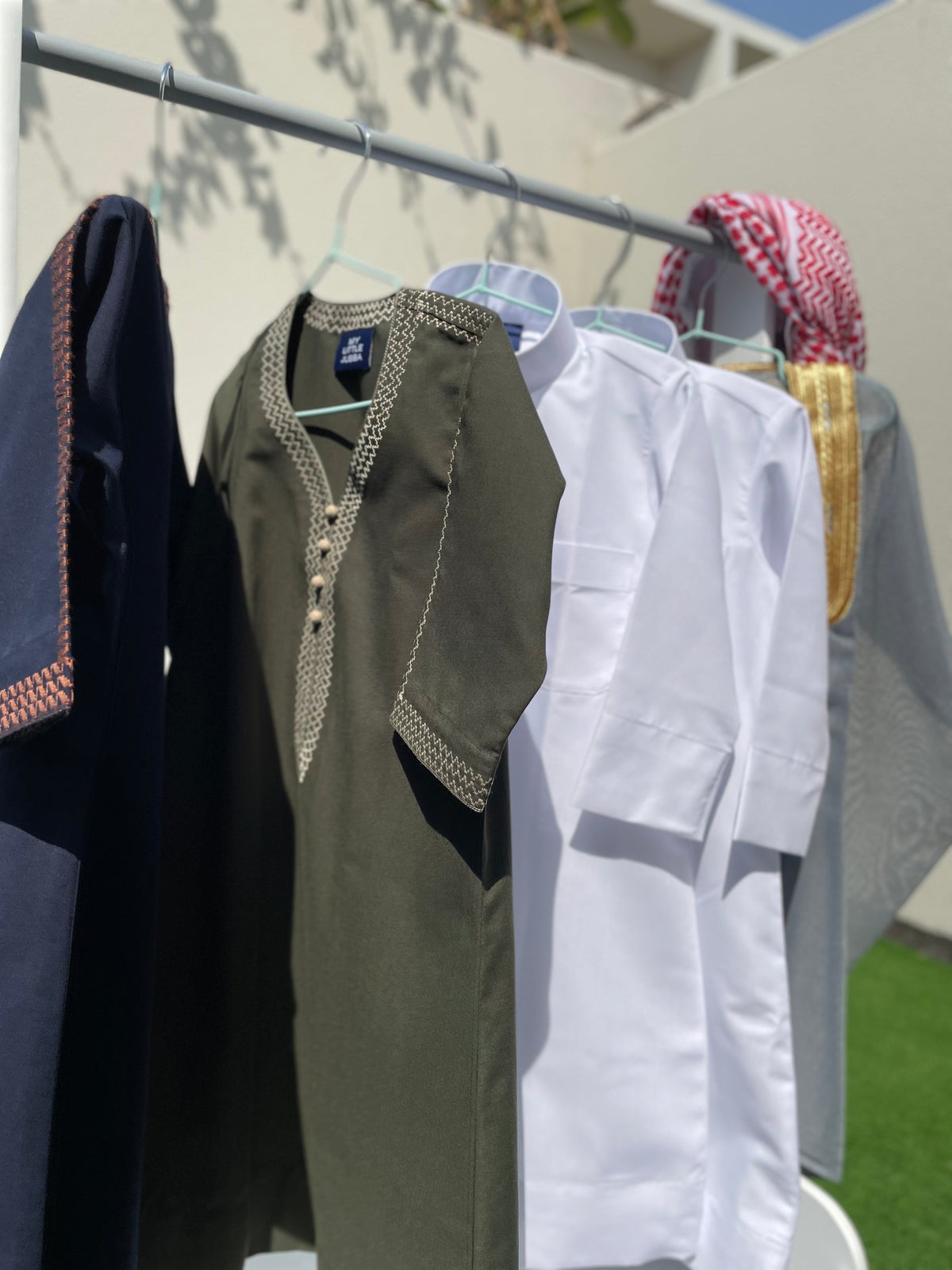 Royal Baby Boy Thobe Gift Set - Grey Bisht for 0-12 Months | 10-Piece Islamic Outfit for Newborns & Special Occasions | Eid, Aqiqah, Photography & Family Gatherings