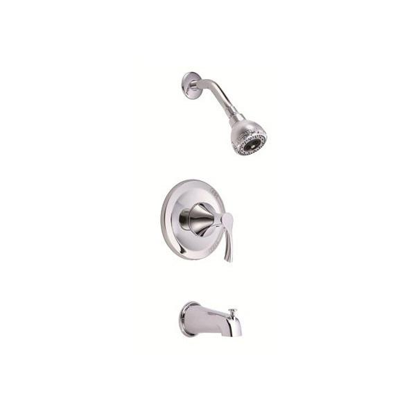 Danze Antioch Chrome Single Handle Pressure Balance Tub and Shower Faucet 1.5 GPM with Rough-in Valve - Perfect for Bathroom Renovation and Modern Shower Installation