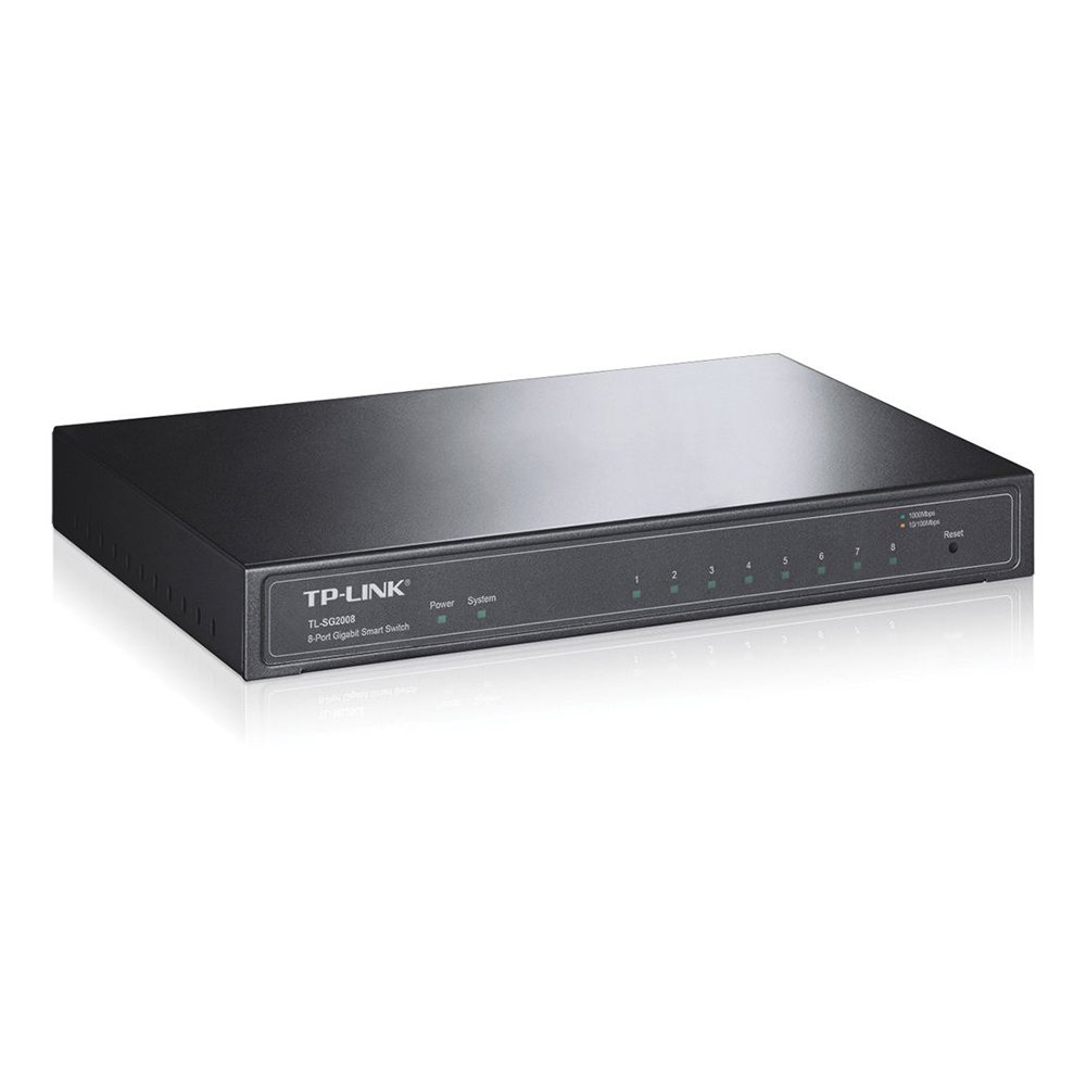 TP-Link 8-Port Gigabit Ethernet Smart Switch (TL-SG2008) | High-Speed Network Switch for Home & Office | Expand Your Network with Plug-and-Play Setup | Ideal for Gaming, Streaming & Small Business Networks