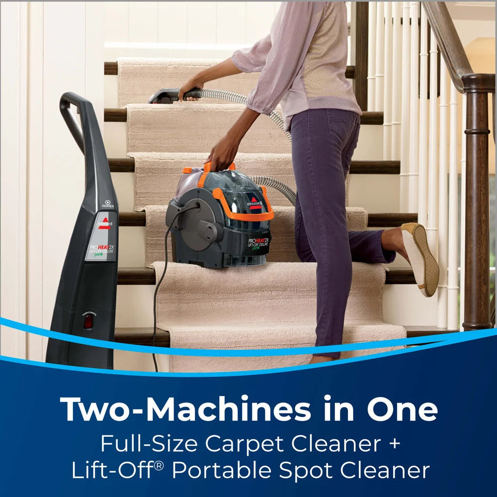 Bissell ProHeat 2X Lift Off Pet Upright Carpet Cleaner for Deep Cleaning Pet Hair and Stains - Perfect for Homes with Dogs and Cats