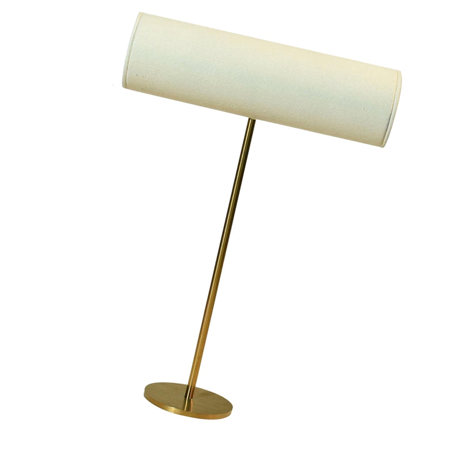 Fancyes Jewelry Display Stand - 15cm Beige Bracelet Bangle Holder, T-Bar Desk Organizer for Watches, Necklaces, Anklets & Hair Accessories | Perfect for Boutique Showcase, Vanity Table & Retail Store Display