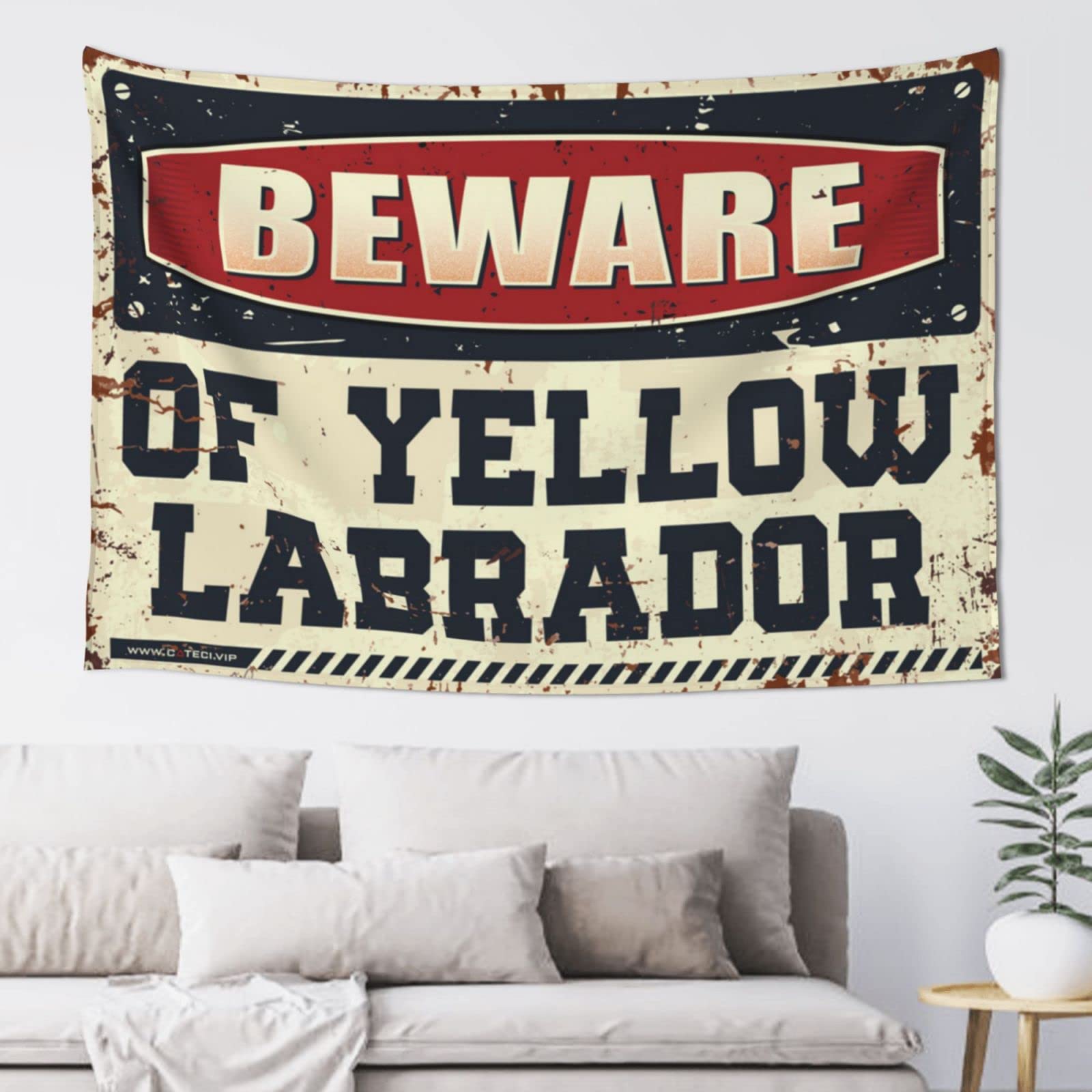 Yellow Labrador Tapestry Wall Hanging - 75x100cm Country Home Decor for Living Room, Bedroom - Perfect Redneck Gifts for Men, Republican Party Gifts - Ideal for Cabin, Man Cave & Hunting Lodge Decor