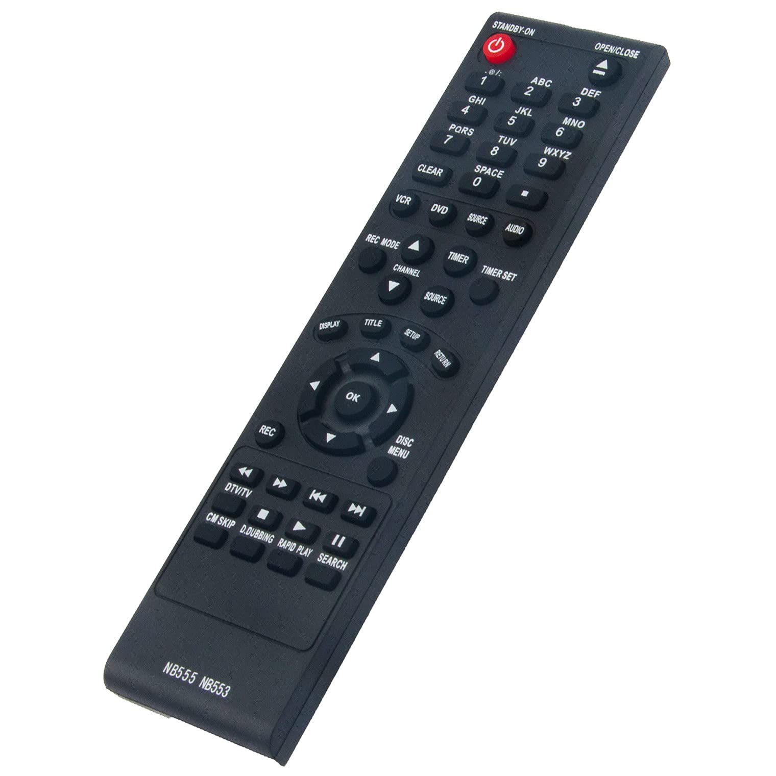 Original Universal Replacement Remote Control for Magnavox DVR & Funai DVD DVDR VCR Combo Recorder - Compatible with ZV450MW8, SV08R242, ZV450MWB, ZV420MW8, ZC350MS8, ZC352MW8 - Perfect for Home Entertainment Systems & Media Centers