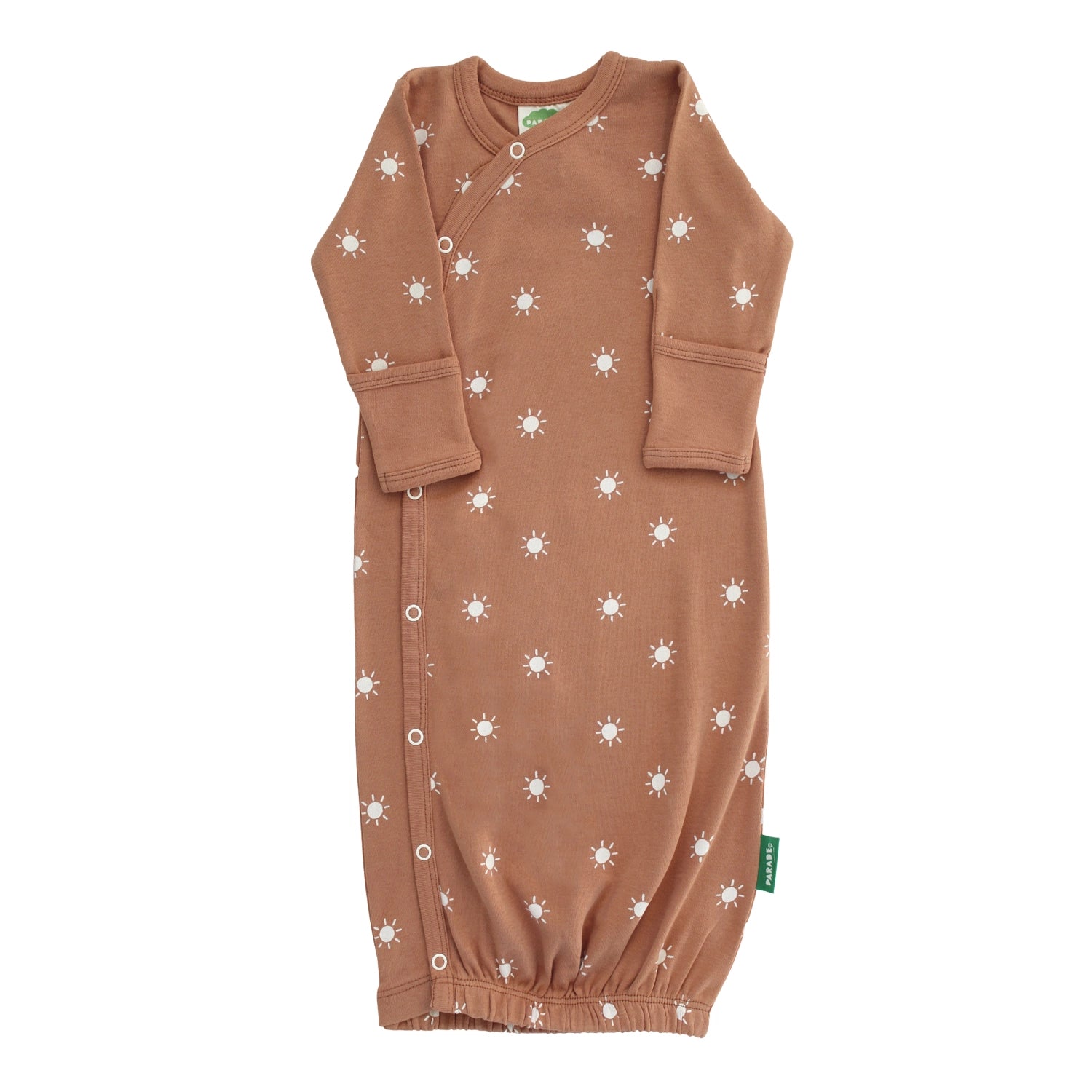 Parade Organics Women's Cinnamon Suns Kimono Gown - Soft Organic Cotton Loungewear for Yoga, Meditation & Beach Cover-Up
