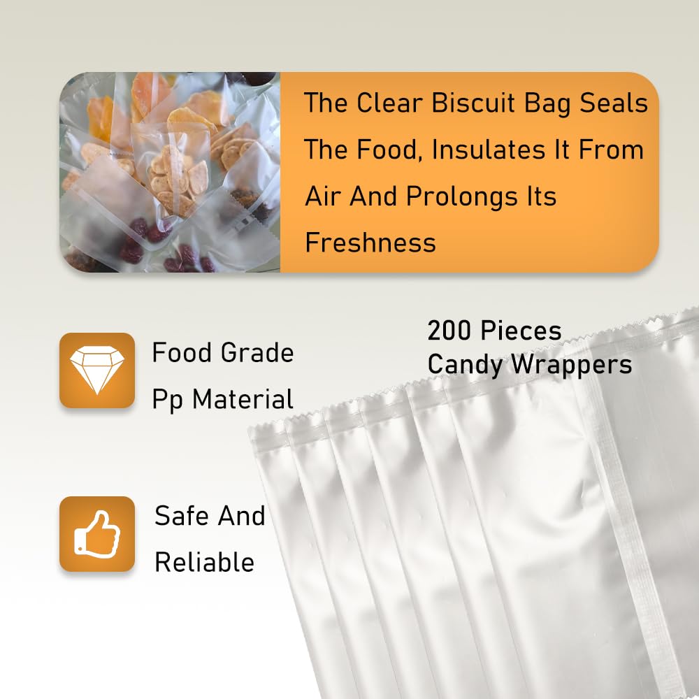200-Piece Clear Nonstick Candy Wrappers for Homemade Taffy, Nougat & Caramels - 4.3