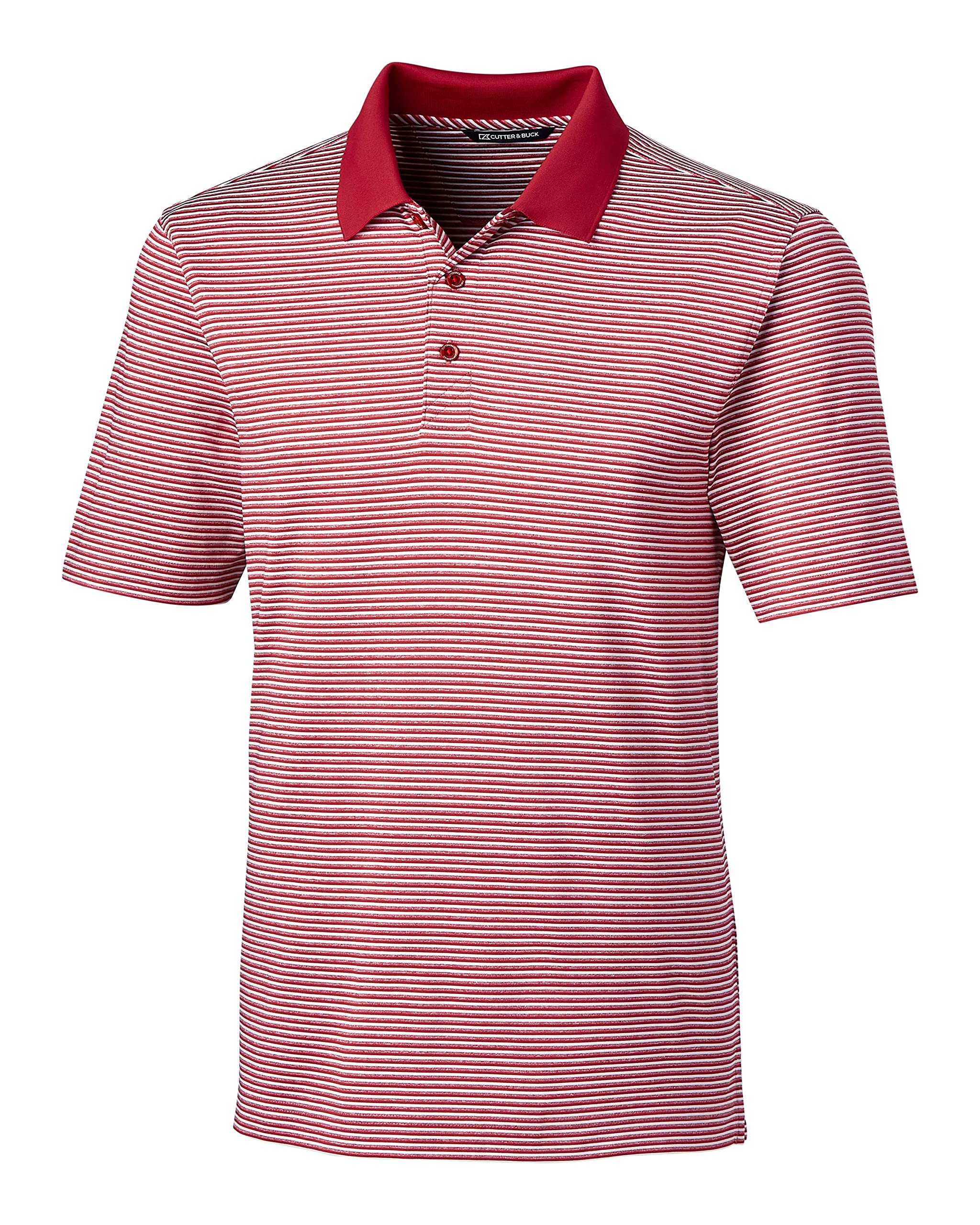 Cutter & Buck Men's Big & Tall Moisture-Wicking Drytec UPF 50 Polo Shirt - Breathable Stripe Golf & Casual Wear for Outdoor Activities