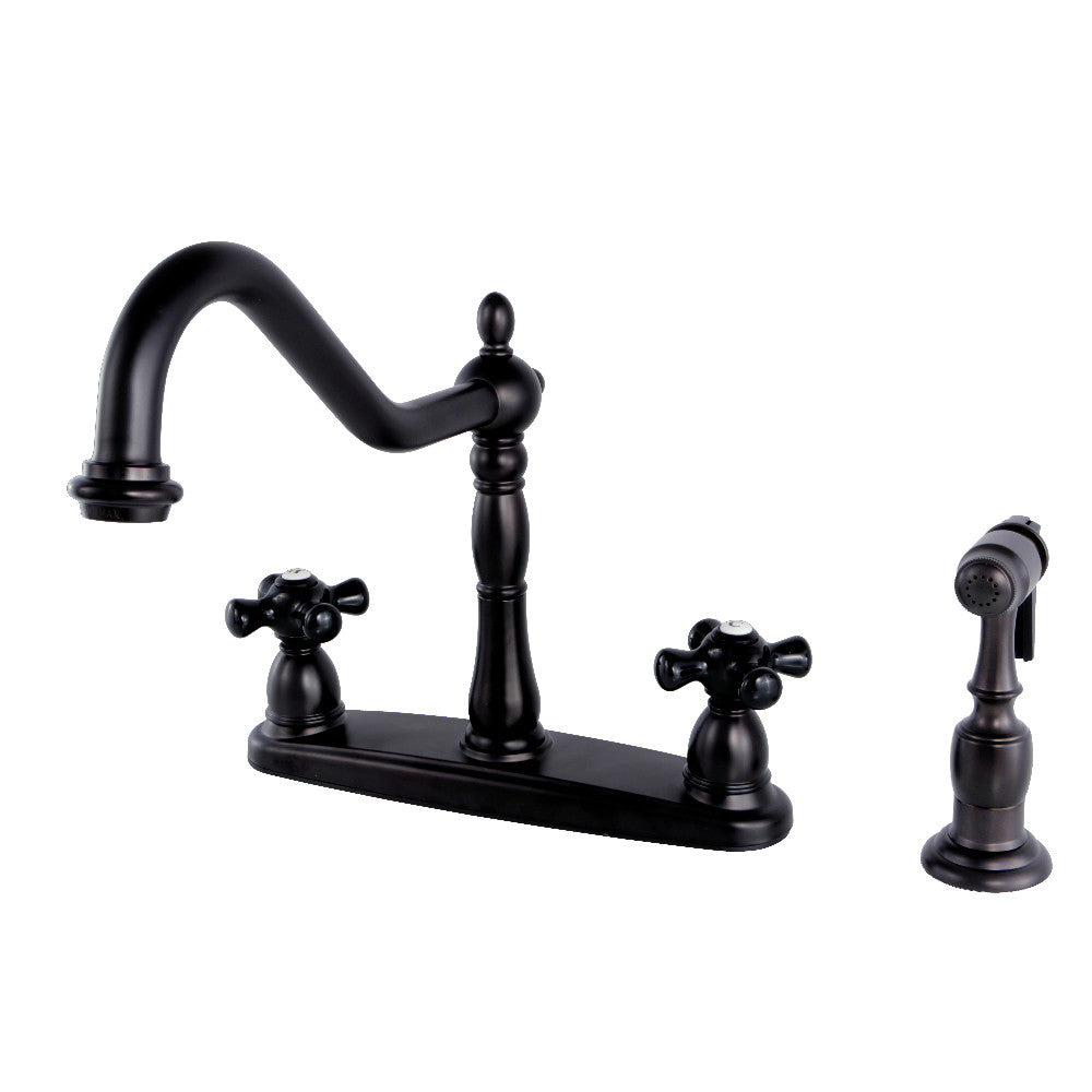 Kingston Brass KB1752PKXBS Duchess Centerset Kitchen Faucet - Polished Brass Finish, High Arc Spout, Single Handle for Modern Kitchens | Perfect for Washing Dishes, Filling Pots & Daily Kitchen Tasks