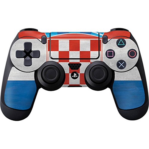 Skinit PS4 Controller Skin - Croatia Flag Distressed Design Decal | Protective Vinyl Cover for Gaming | Perfect for PS4 Pro/Slim Controllers & Gaming Enthusiasts