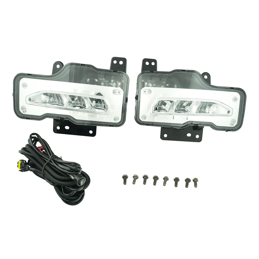2016-2018 GMC Sierra 1500 LED Fog Lights Pair - Left & Right Side Replacement - Enhance Visibility for Night Driving & Off-Road Adventures