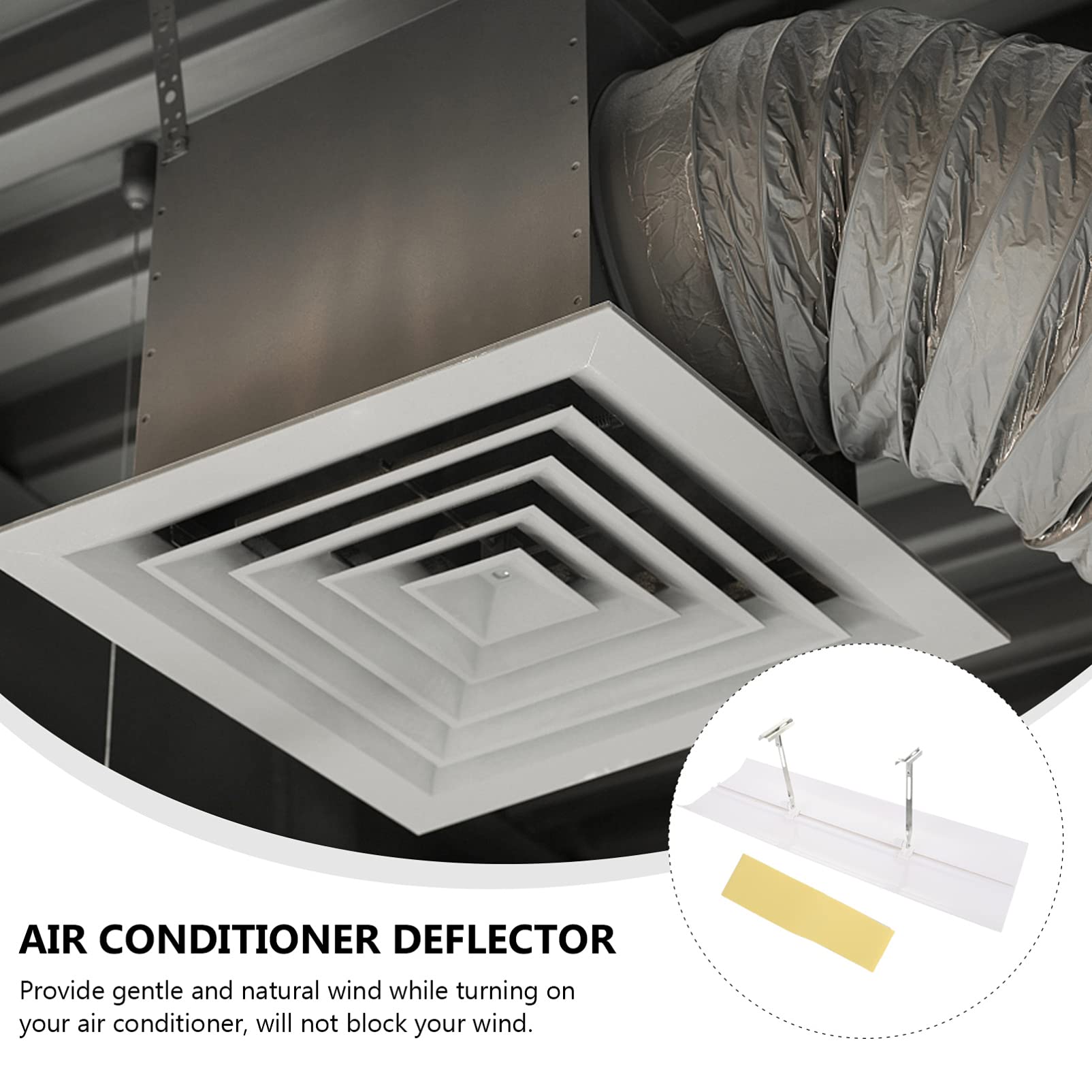 HANABASS Air Conditioner Deflector - Anti Direct Blow Wind Guide for Central AC & Home Cooling - Perfect for Bedroom, Office & Living Room to Redirect Airflow & Prevent Cold Drafts