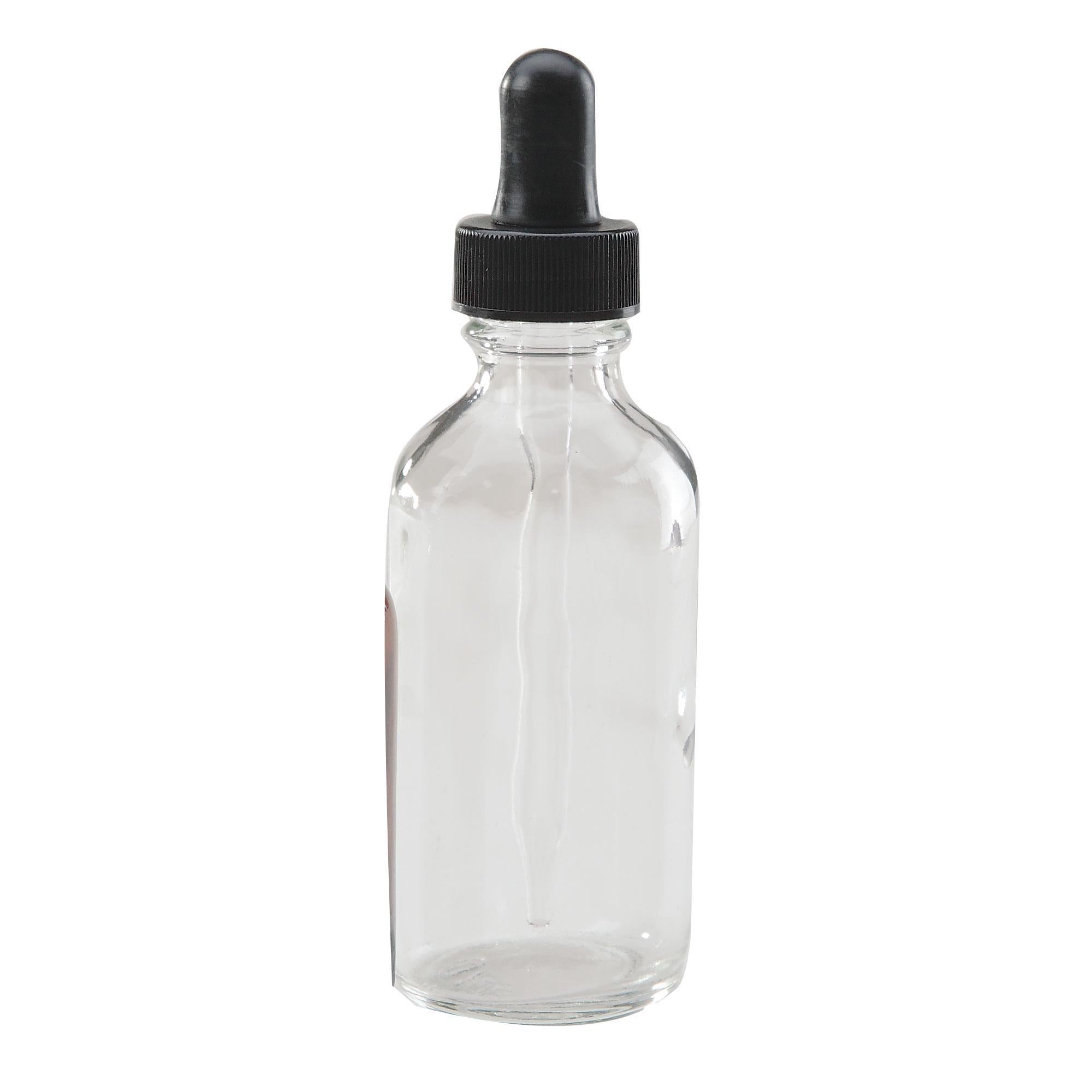 2oz Glass Dropper Bottles for Essential Oils - Amber Glass with Glass Dropper & Black Cap - Perfect for DIY Aromatherapy, Essential Oil Blending & Skincare Products