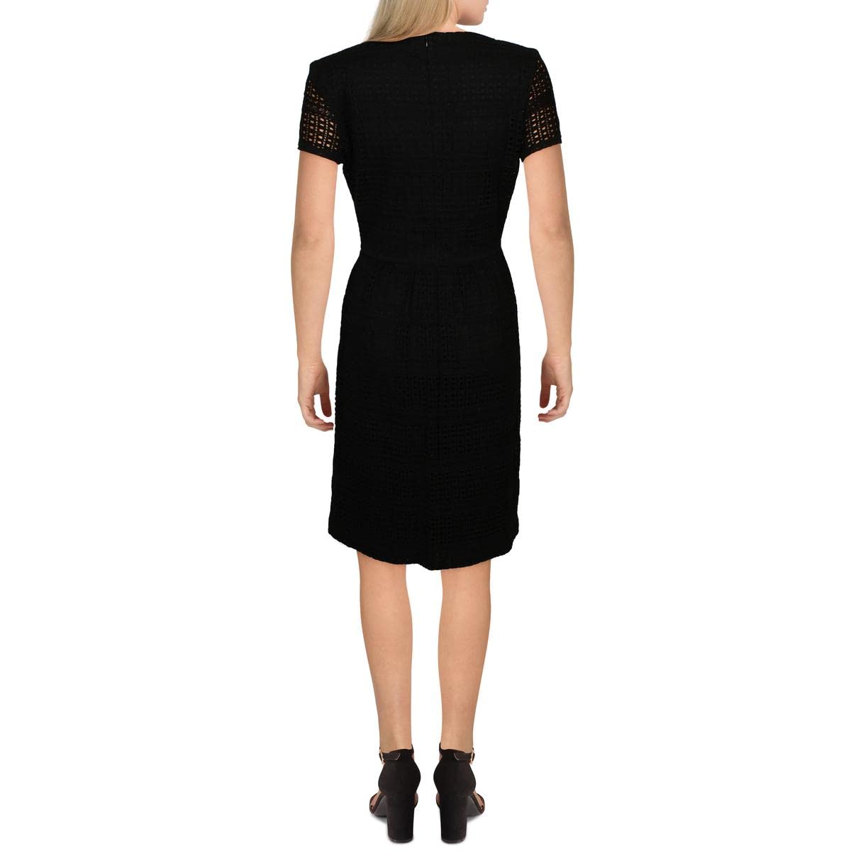 Lauren Ralph Lauren Women's Black Lace Midi Dress Size 6 - Elegant Cocktail Party & Wedding Guest Dress