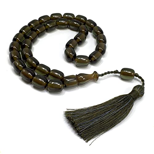Khaki Green Bakelite 16X13 mm 33 Beads