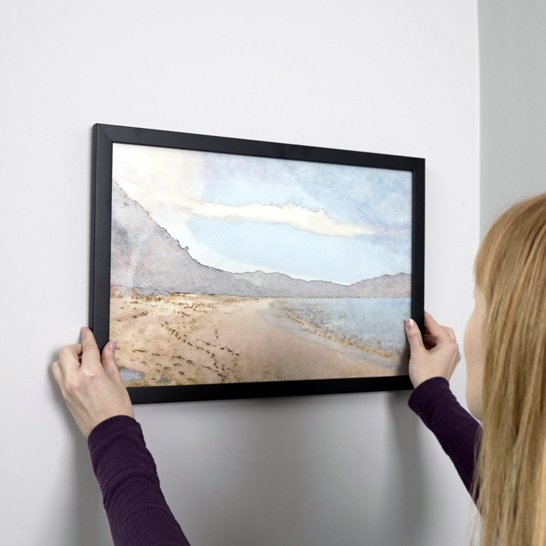 24x36 Black Real Wood Picture Frame - 0.75