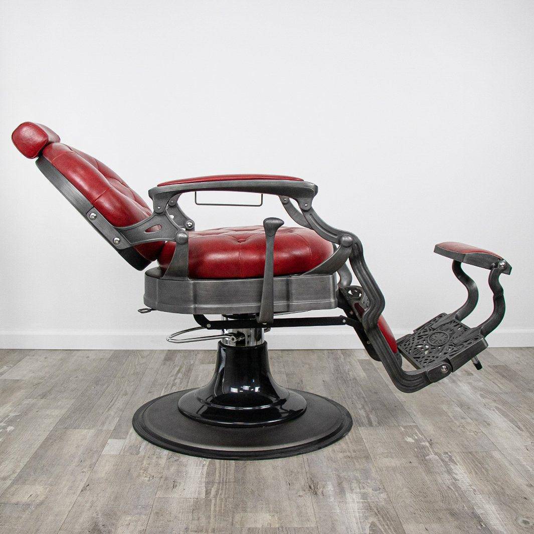 Professional Barber Chair for Salon & Home Use - Heavy Duty Hydraulic Styling Chair with Adjustable Height & Reclining Backrest - Perfect for Haircuts, Shaves & Styling