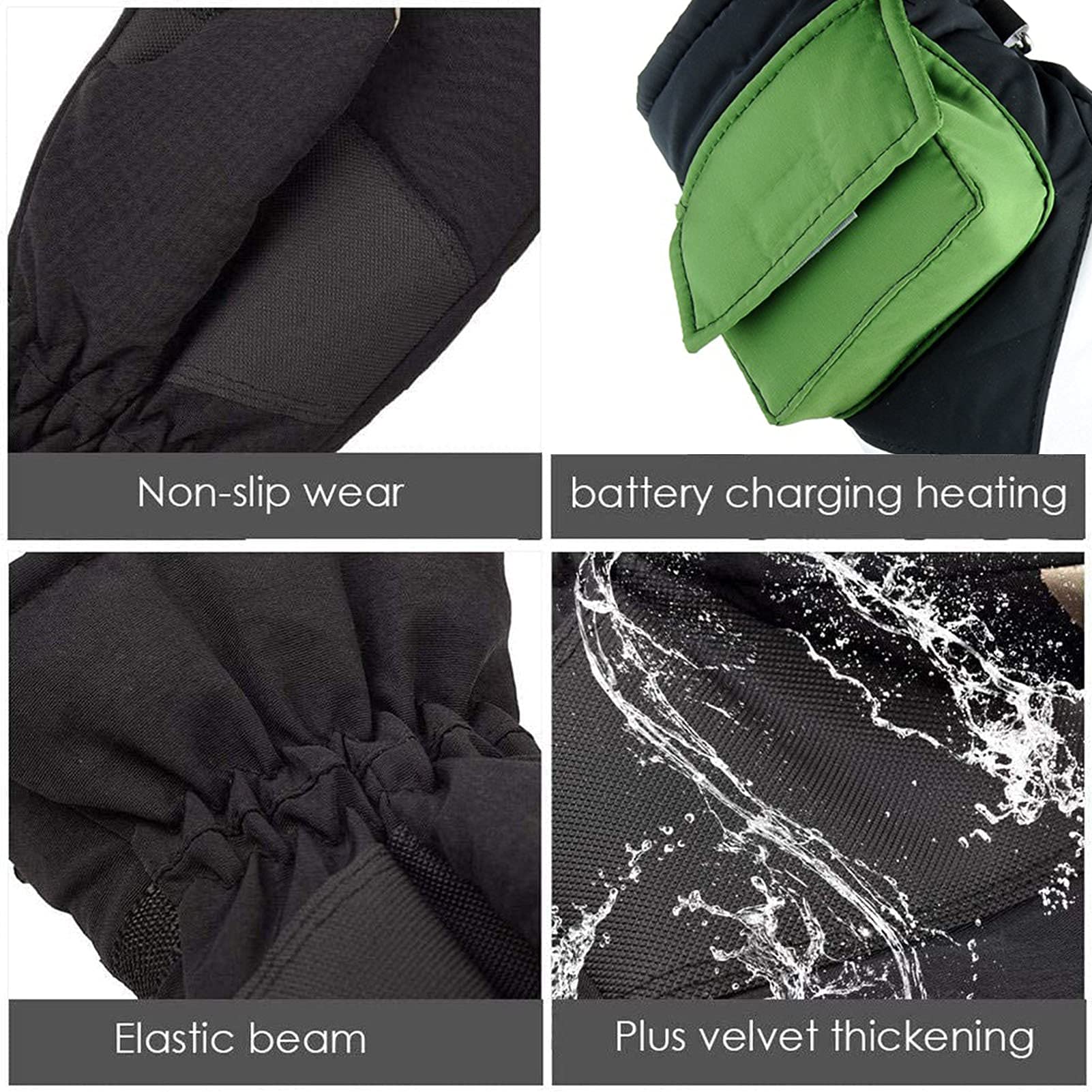 Electric Heated Gloves for Women & Men - Battery Powered Waterproof Thermal Winter Gloves for Outdoor Activities - Perfect for Camping, Hiking, Hunting & Cold Weather Adventures