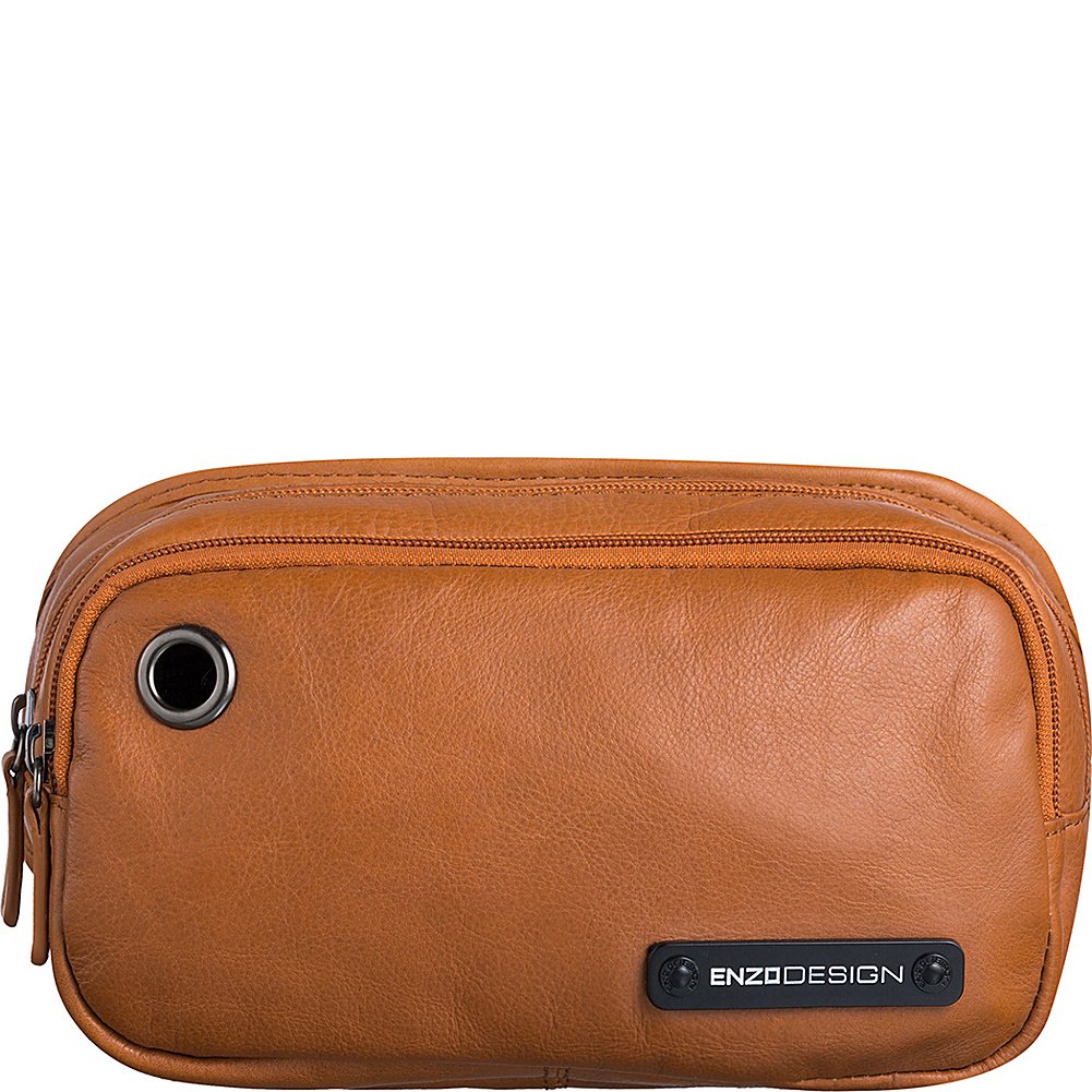 Premium Cowhide Leather Waist Bag for Men & Women - Vintage Tan Crossbody Fanny Pack - Perfect for Travel, Hiking, and Outdoor Adventures