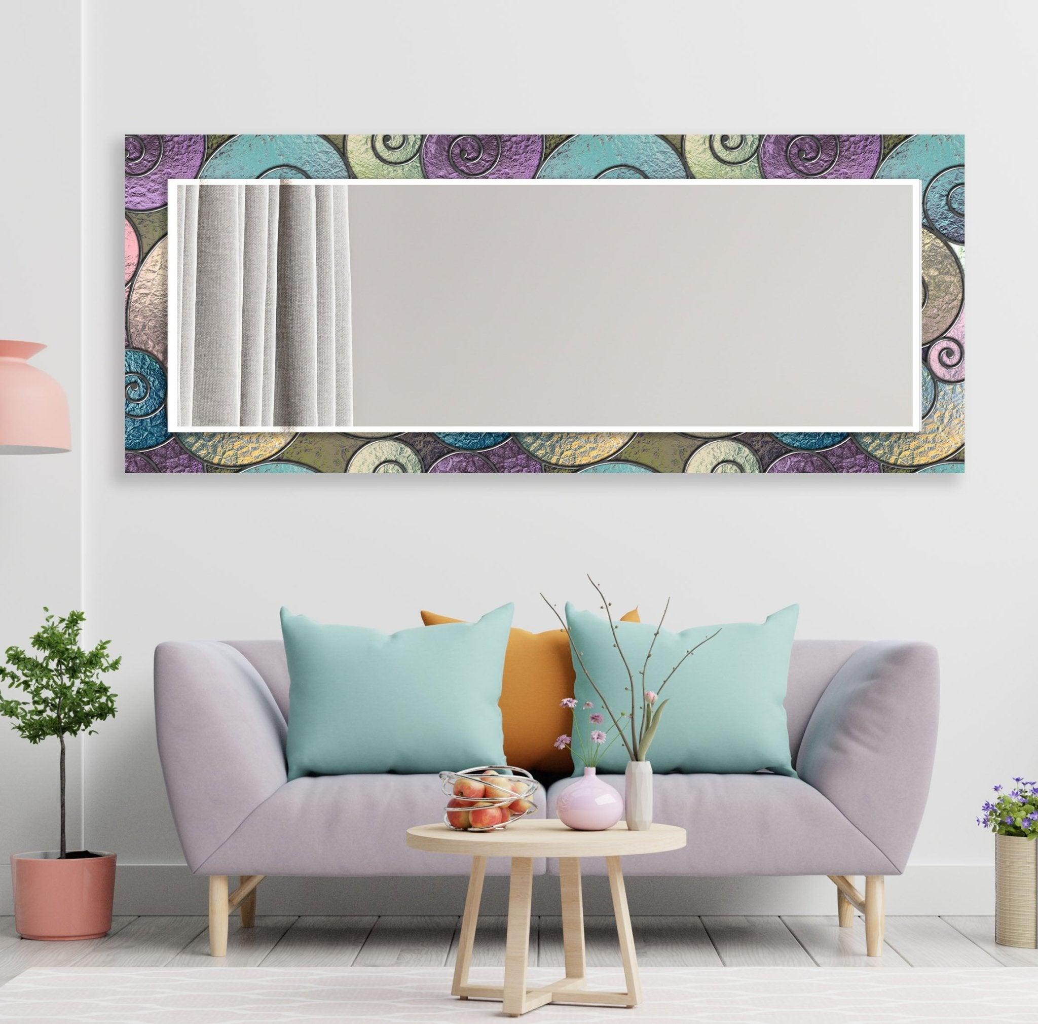 Abstract Spiral Wall Mirrors - Modern Decorative Round Mirror for Living Room, Bedroom, Entryway - Unique Home Decor & Stylish Interior Design Accent