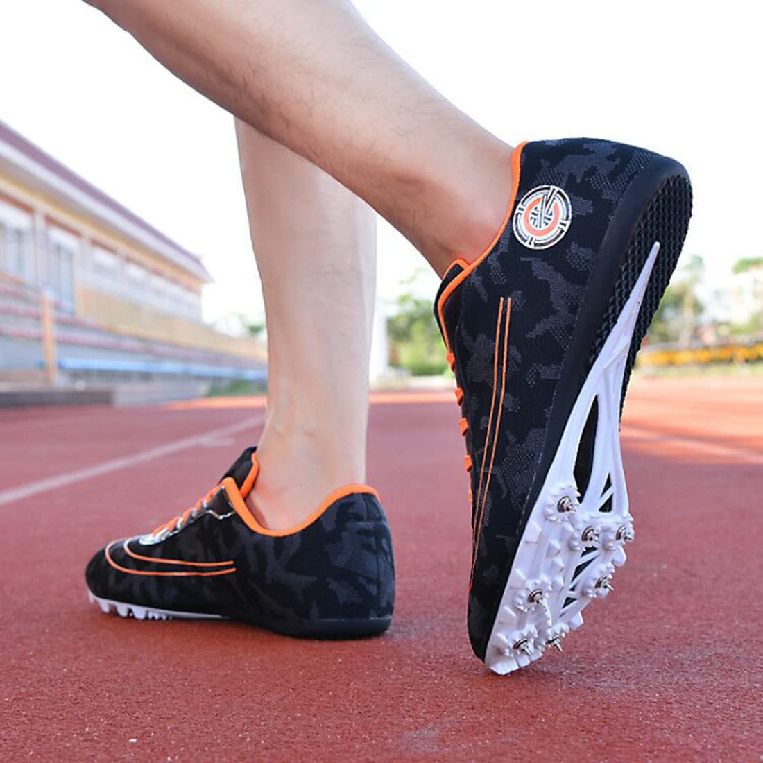 Men's Spiked Track & Field Shoes - Professional Sprint Running & Jumping Training Sneakers for Youth & Adults | Lightweight Athletic Shoes for Racing, Training & Competition