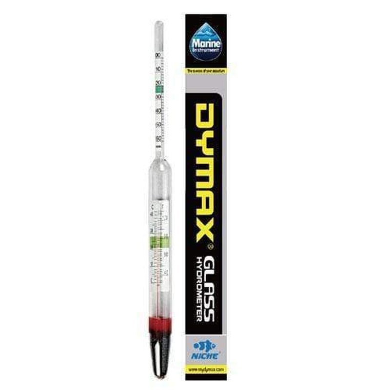 Dymax 2-in-1 Glass Hydrometer for Aquarium & Home Brewing - Accurate Alcohol & Saltwater Tester for Wine, Beer, and Fish Tank Water Testing