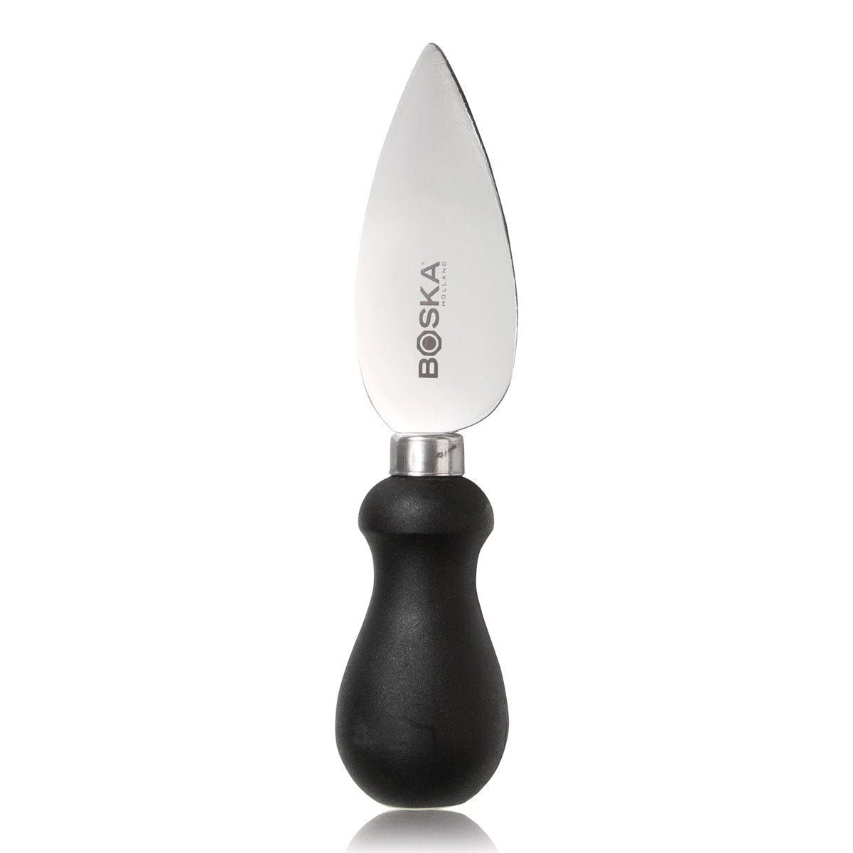 Professional Round-Tip Serrated Cheese Knife - Stainless Steel Blade with Ergonomic Handle - Perfect for Charcuterie Boards, Semi-Hard Cheeses (Cheddar, Gouda, Swiss) & Mozzarella - Ideal for Dinner Parties, Wine Tastings & Gourmet Cheese Platters