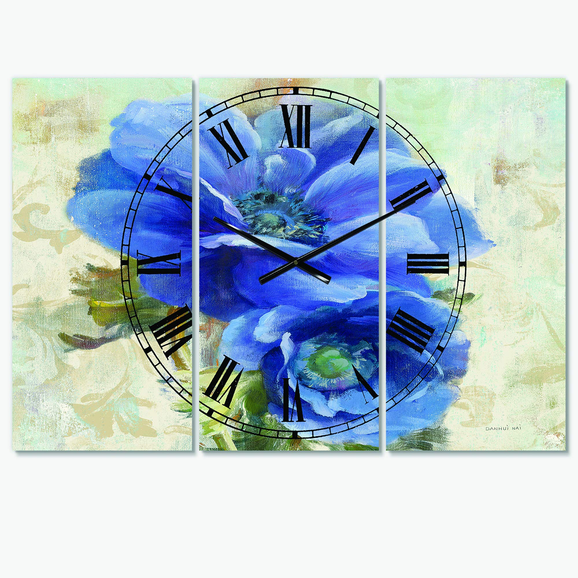 Designart Power Longhorn Abstract Wall Art Metal Clock - Round Home Decor for Living Room, Bedroom, Office | Rustic Western Style Wall Clock for Farmhouse & Cabin Decor