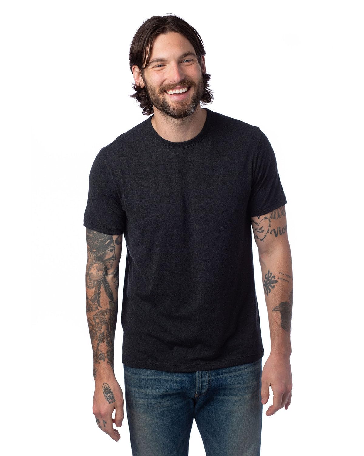 Men's Modal Short Sleeve Tri-Blend Crewneck T-Shirt - Soft Breathable Casual Tee for Everyday Wear, Gym & Outdoor Activities