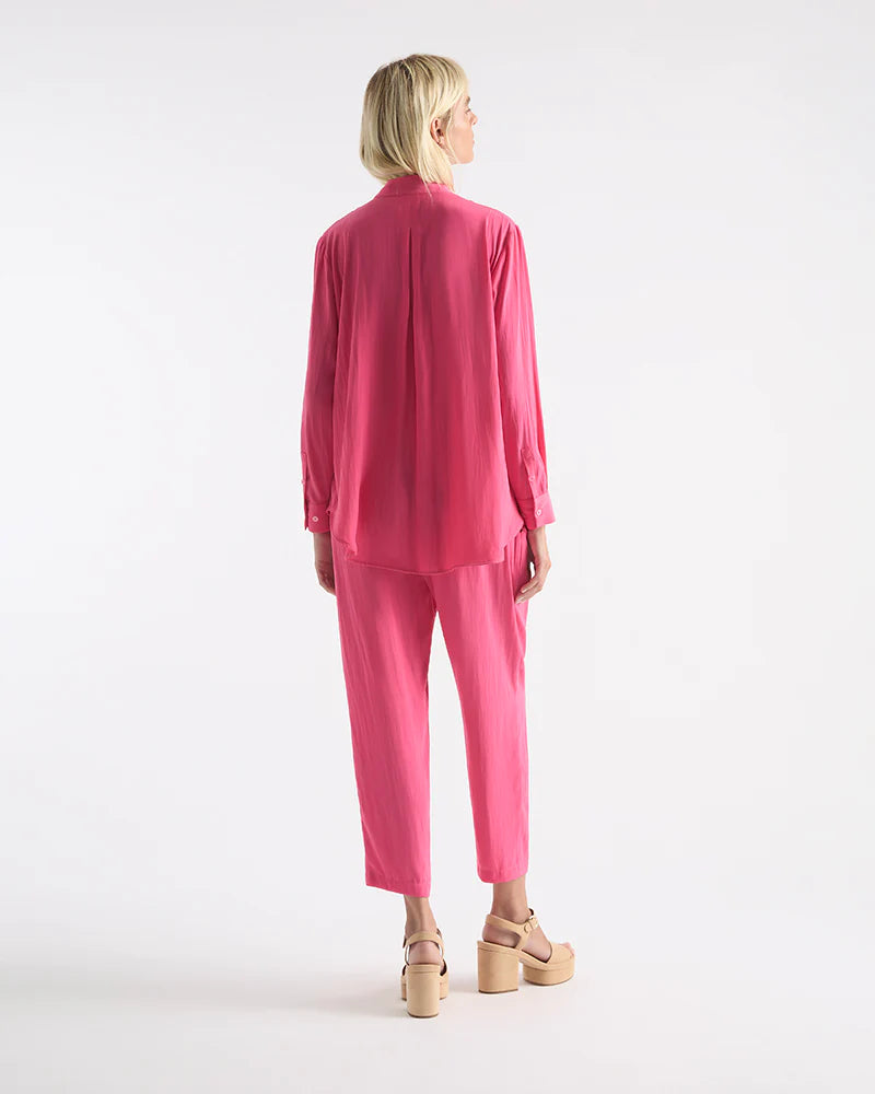 DUO PLEAT SHIRT for Women - Classic White Button Down Blouse | Office Wear & Casual Outfits
