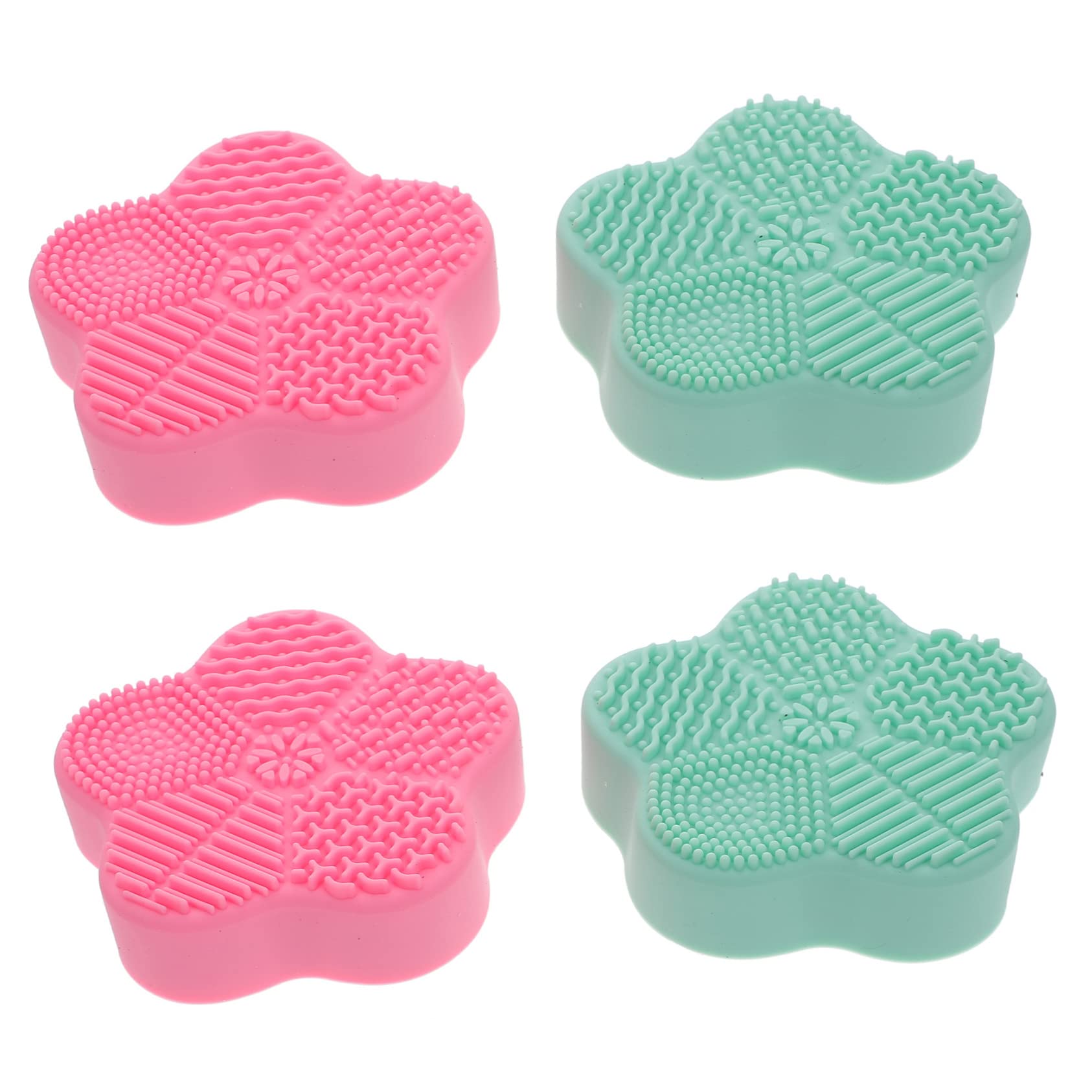 **Minkissy 4pcs Silicone Makeup Brush Cleaning Pad – Scrubber & Wash Mat for Cosmetics Brushes – Reusable Makeup Brush Cleaner for Easy & Hygienic Beauty Tool Care (Perfect for Home & Travel Use)**