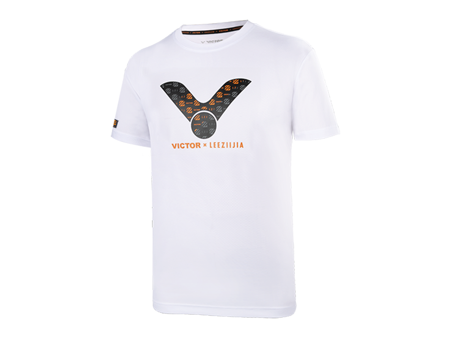 Victor T LZJ302 Unisex Badminton T-Shirt - Breathable Quick-Dry Sports Shirt for Men & Women [White] - Perfect for Training, Matches & Casual Wear