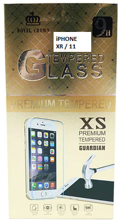 Royal Crown Premium Tempered Glass Screen Protector for iPhone XR & iPhone 11 - Shatterproof, HD Clear, Bubble-Free Protection for Everyday Use & Gaming