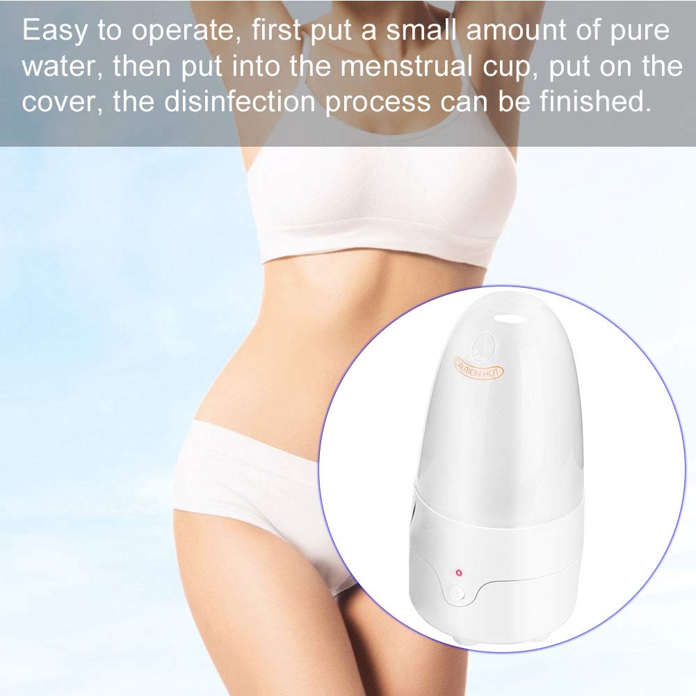 Portable Menstrual Cup Sterilizer with High-Temperature Steam - Quick Sanitizing Machine for Menstrual Cups | Travel-Friendly & Hygienic Period Care Solution (EU)