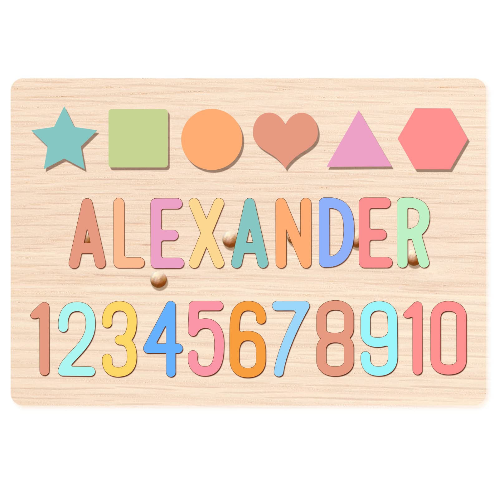 Personalized Kids Name Puzzle - Custom Wooden Name Puzzle for Toddlers - Educational Learning Toy for Boys & Girls - Unique Baby Shower Gift & Birthday Present - Perfect for Nursery Decor & Early Childhood Development