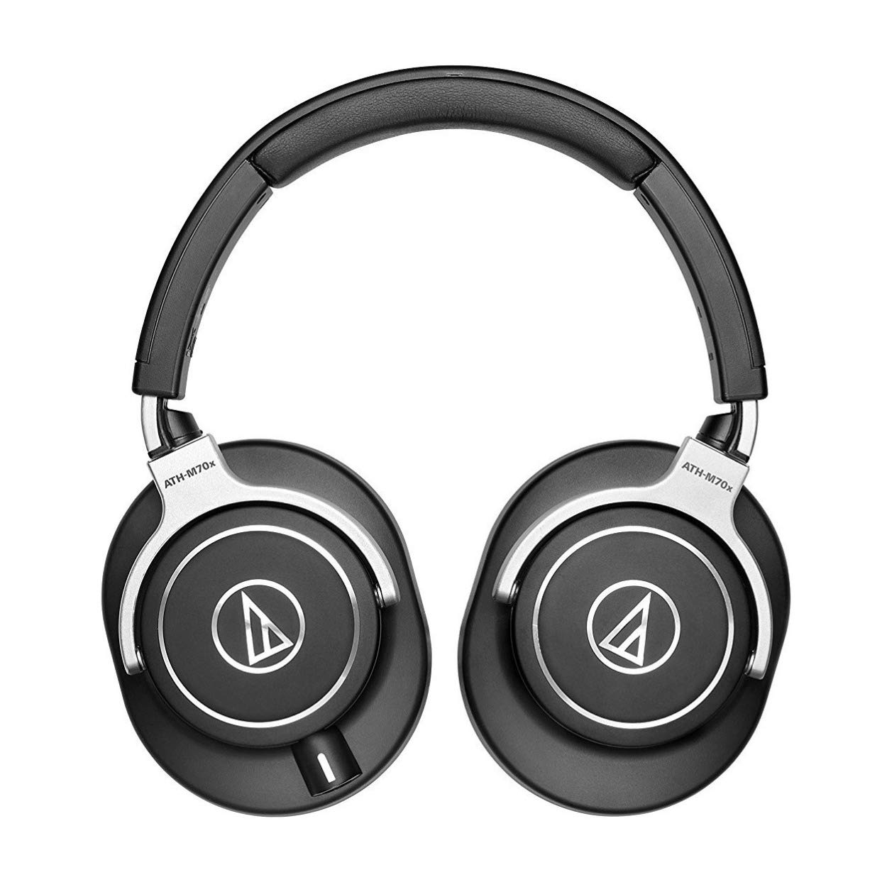 Audio-Technica ATH-M70x Professional Studio Monitor Headphones with Bamboo Wooden Headphone Stand Bundle - High-Fidelity Sound for Music Production, Recording & DJing (2-Piece Set)