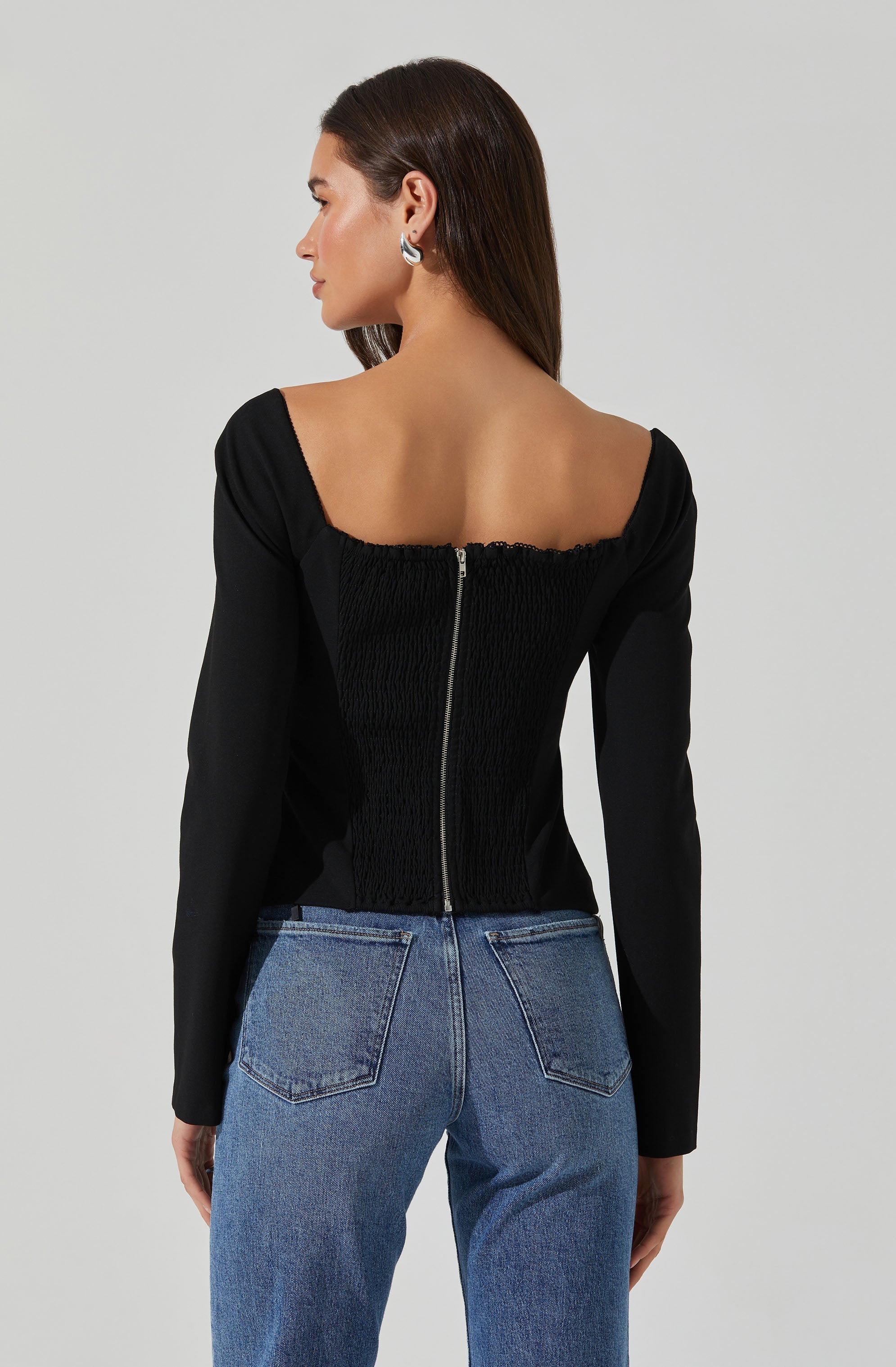 Whitley Peekaboo Contrast Top - Stylish Women's Fashion Blouse for Casual & Party Wear | Perfect for Date Nights, Office Outfits & Social Events