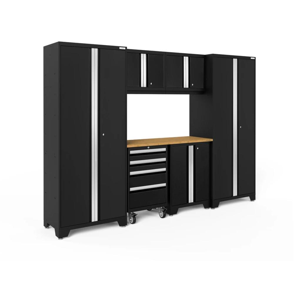 NEWAGE Bold Series 7-Piece Garage Storage Cabinet Set with Tool, Base & Wall Cabinets + 30
