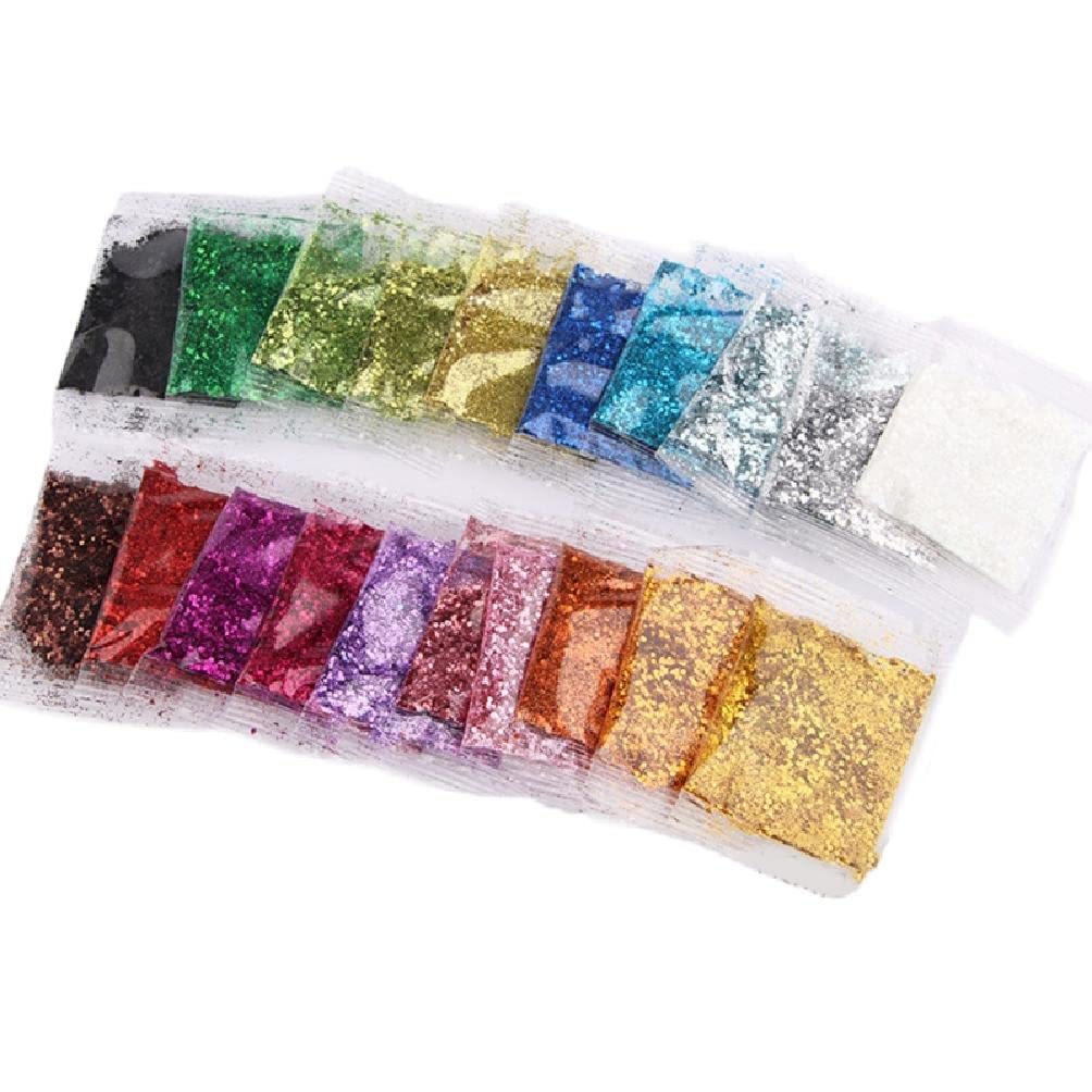 1 Set Glitter Powder & Sequins Flakes for Nail Art - UV Resin Epoxy Mold Filling Kit - DIY Jewelry Making Supplies (Perfect for Nail Decoration, Resin Crafts & Handmade Jewelry Accessories)