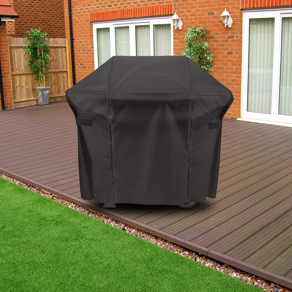 GRISUN 7138 Premium 48-Inch Waterproof Grill Cover for Weber Spirit 200 Series Gas Grills | Heavy-Duty UV Protection | Includes 7635 15.3-Inch Flavorizer Bars | Perfect for Outdoor BBQs, Patio Parties & Backyard Cooking