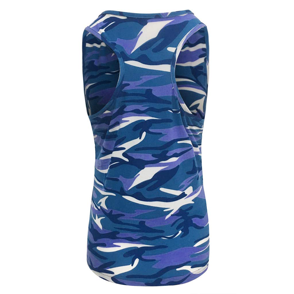 Women's Plus Size Camouflage Printed Sleeveless O-Neck Blouse - Fashion Tank Top for Casual Wear, Summer Outfits & Layering
