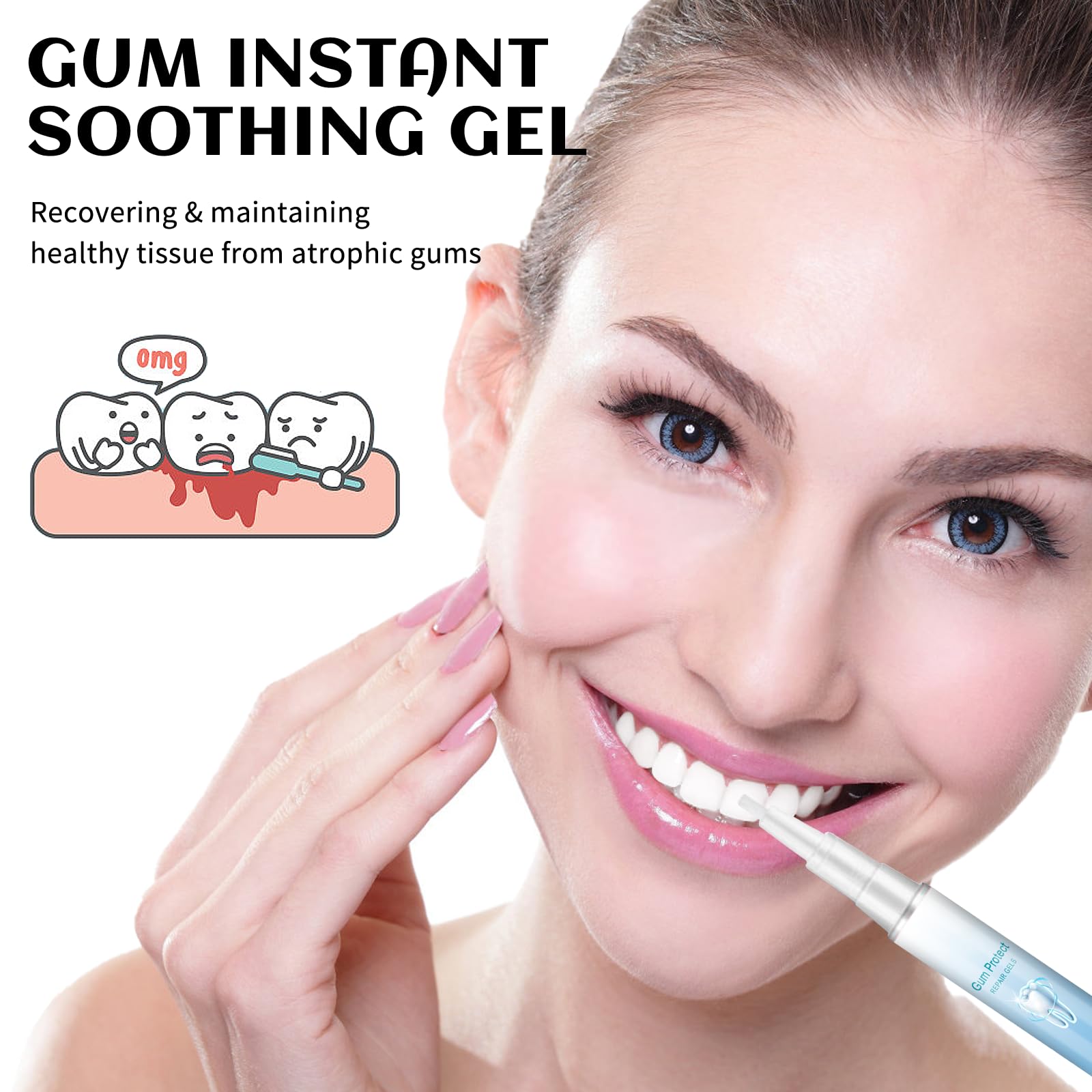 3 Pack Teeth Repair Gel - Whitening Essence & Gum Therapy for Sensitive Teeth | Stain Remover & Gum Shield Treatment for Healthy Gums | Perfect for Daily Oral Care & Teeth Whitening at Home