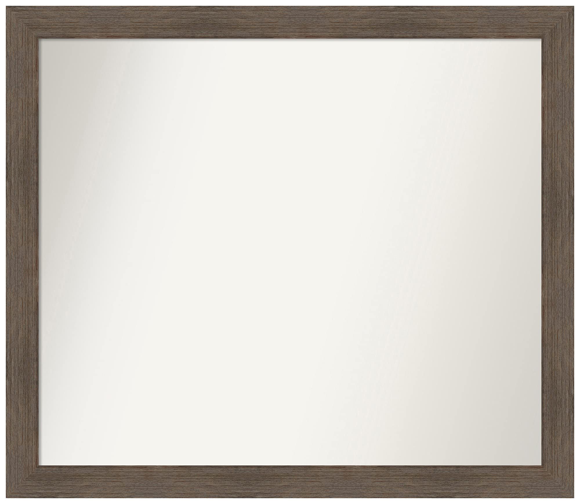 Amanti Art Custom Wall Mirror 26x30 Inches - Hardwood Mocha Frame, Non-Beveled Edge - Bathroom, Bedroom, Living Room Decor - Various Sizes Available
