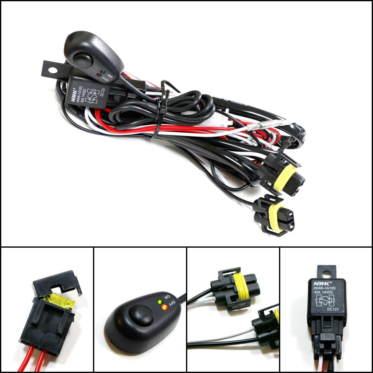 Complete Clear Lens Fog Light Kit with Bezel Covers & Wiring Harness for 2010-2011 Toyota Prius - Upgrade Headlights for Better Visibility in Rain & Fog